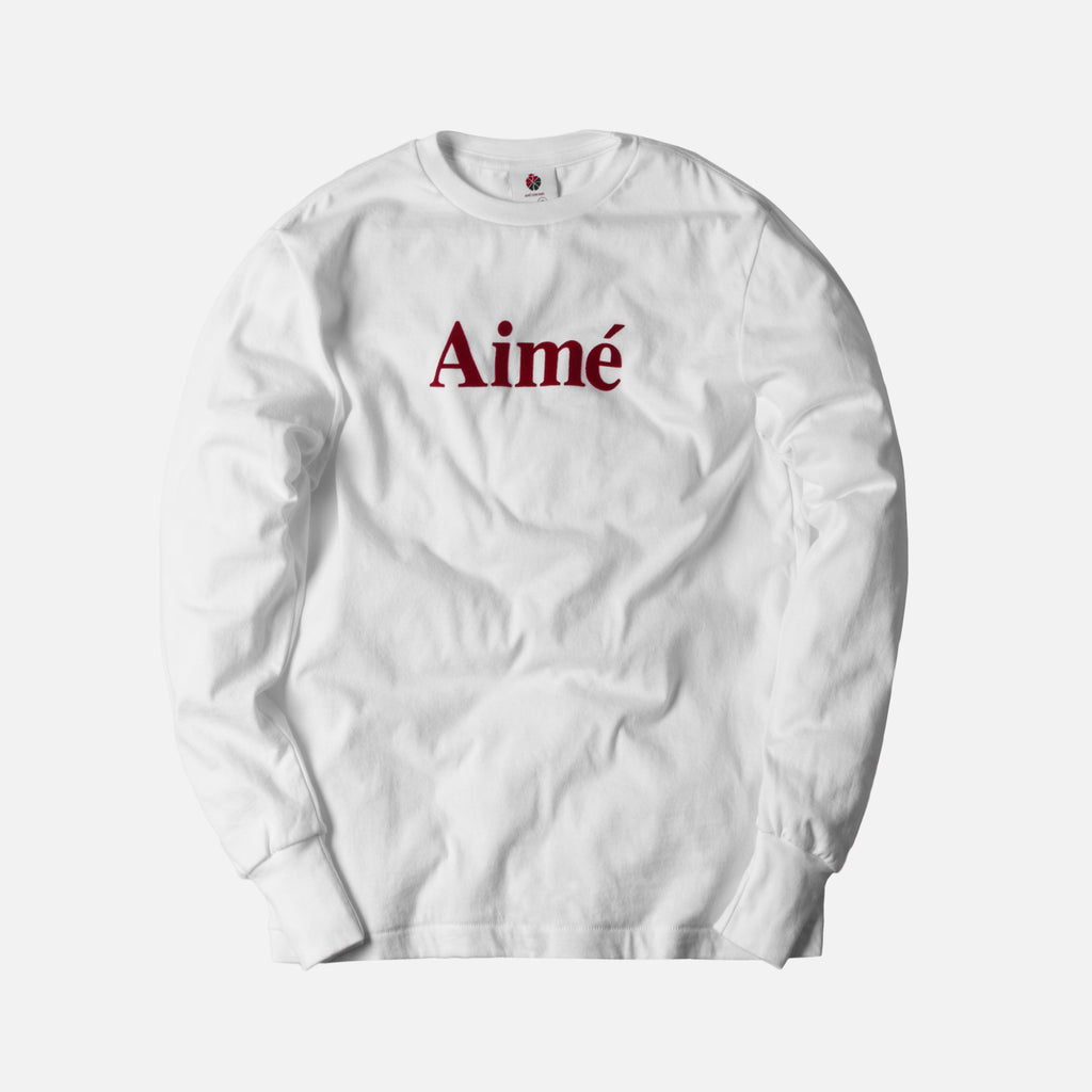 Aimé Leon Dore L/S Logo Tee - White – Kith