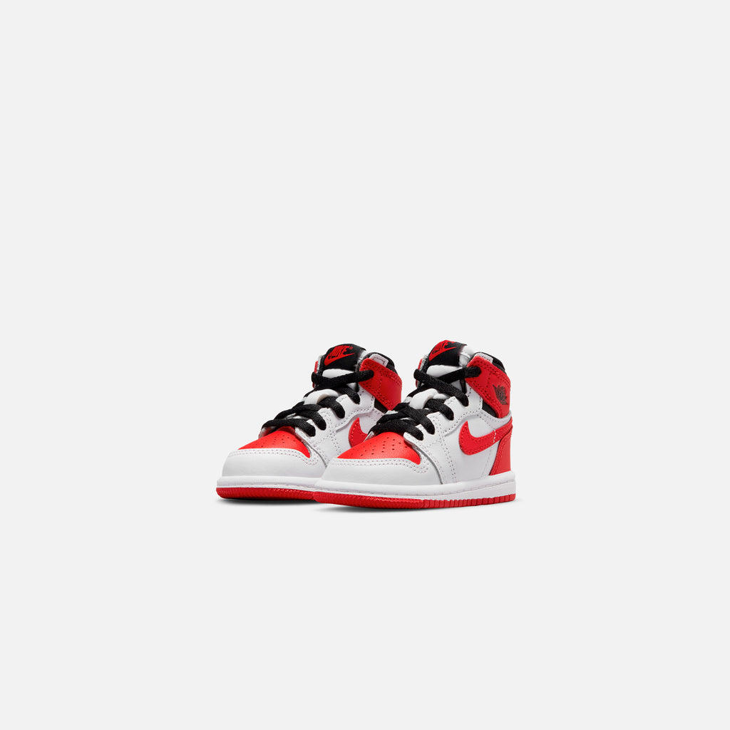 Nike TD Air Jordan 1 Retro High OG - White / University Red
