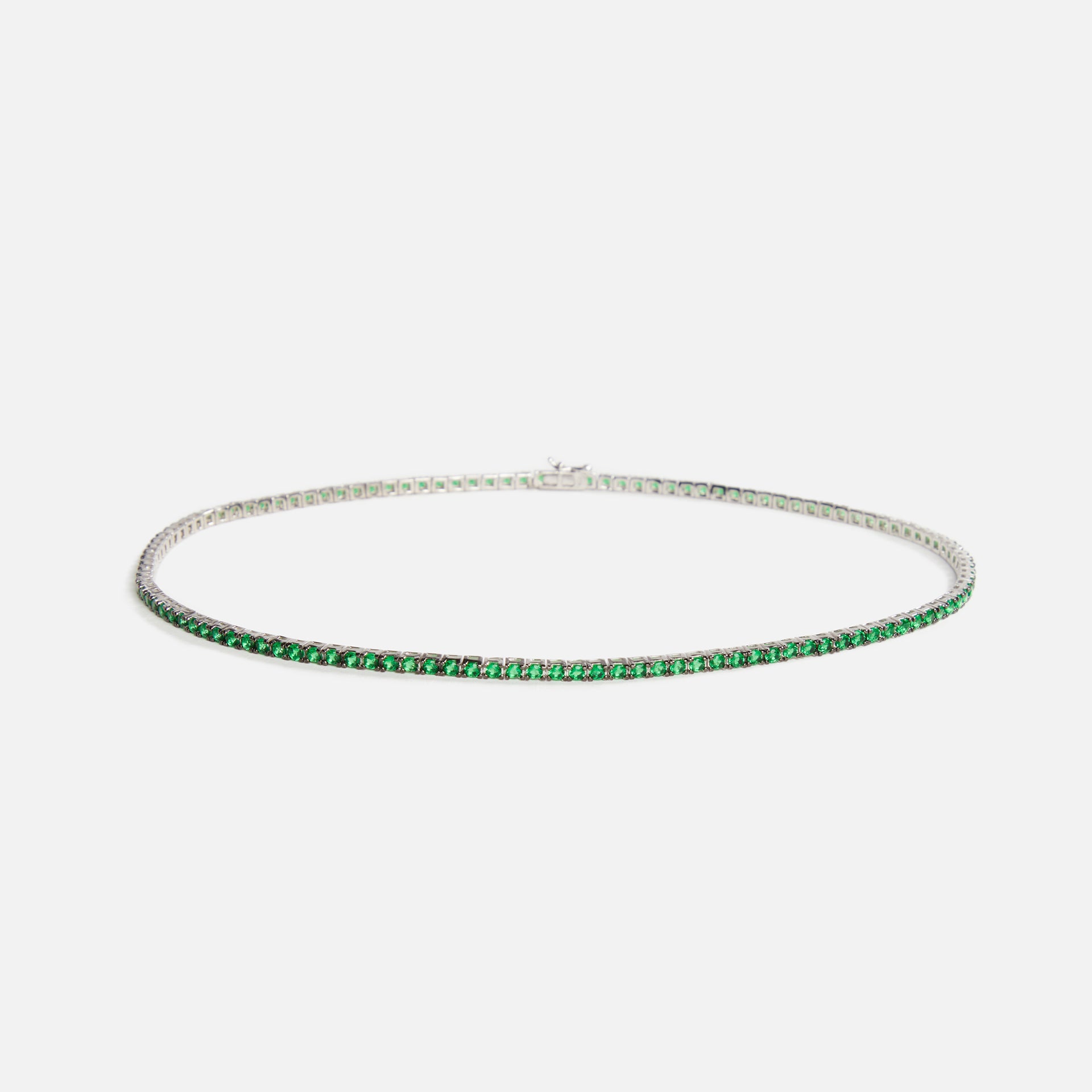 Amy Shehab Angelina II Tennis Necklace - Emerald