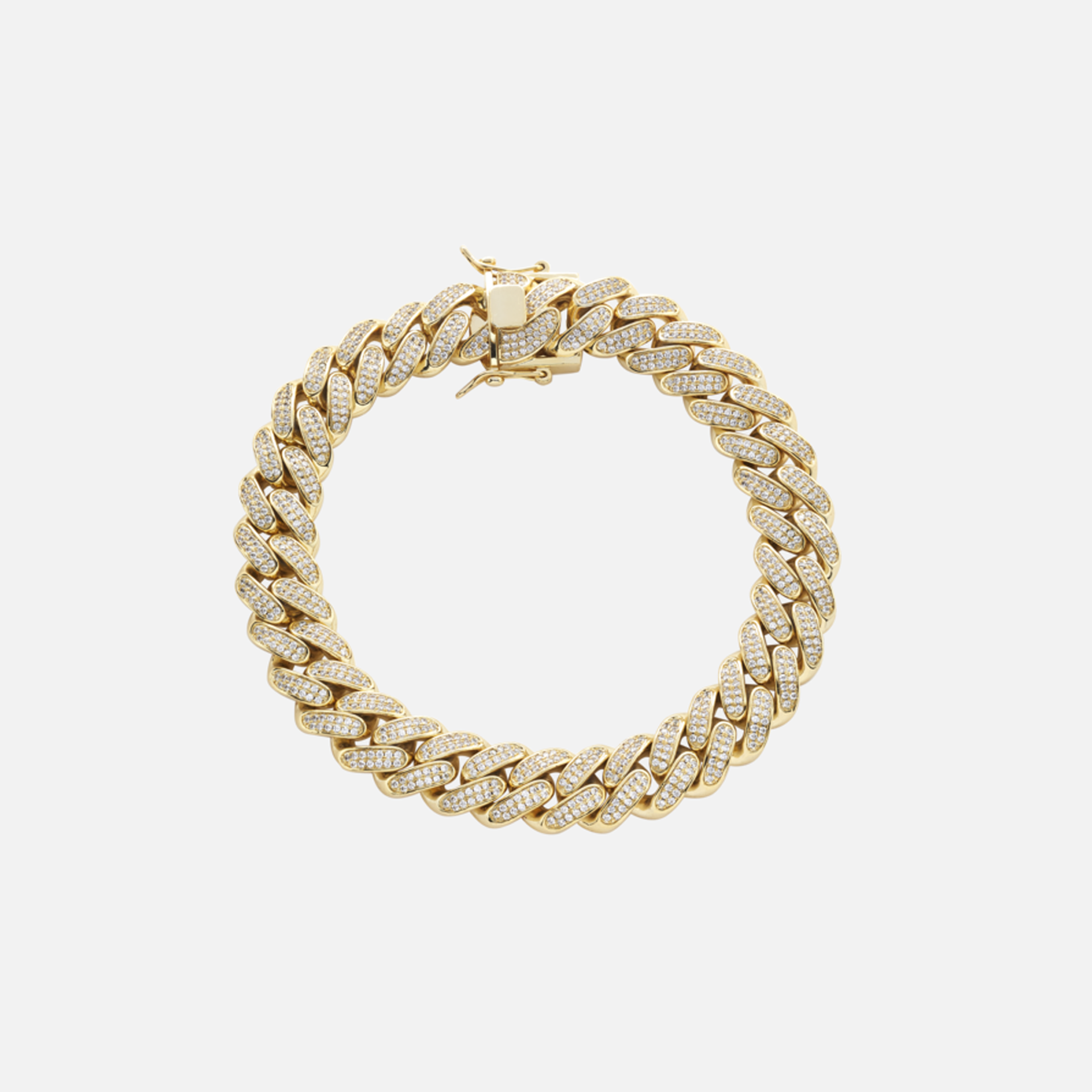 Amy Shehab Large Crystal Cuban Link Choker - Gold