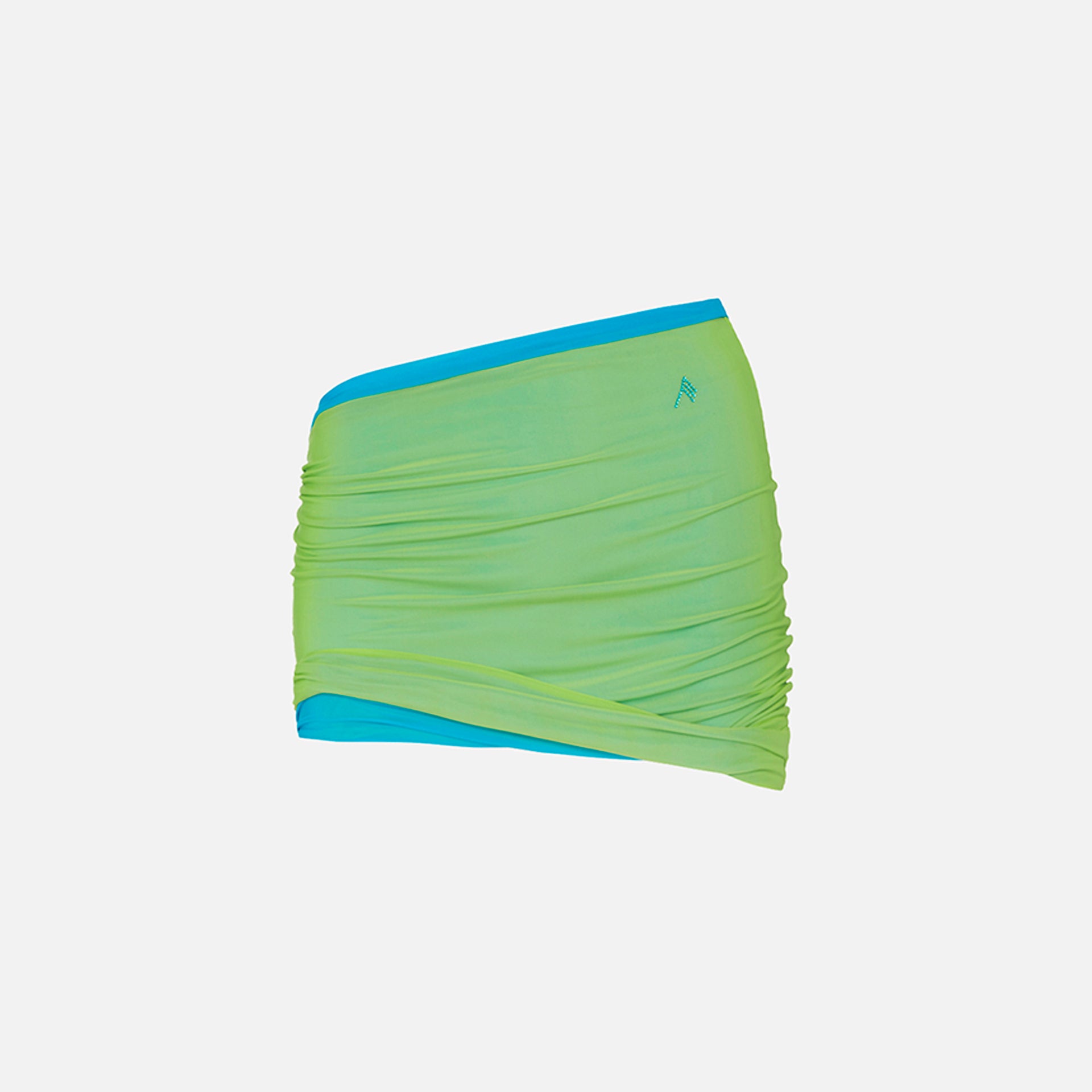 The Attico Mini Gonna - Turquoise and Pistachio