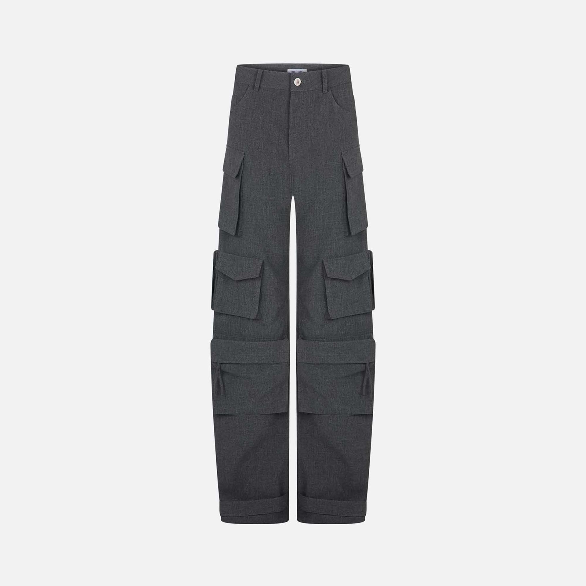 The Attico Pantaloni Lunghi Pant - Dark Grey