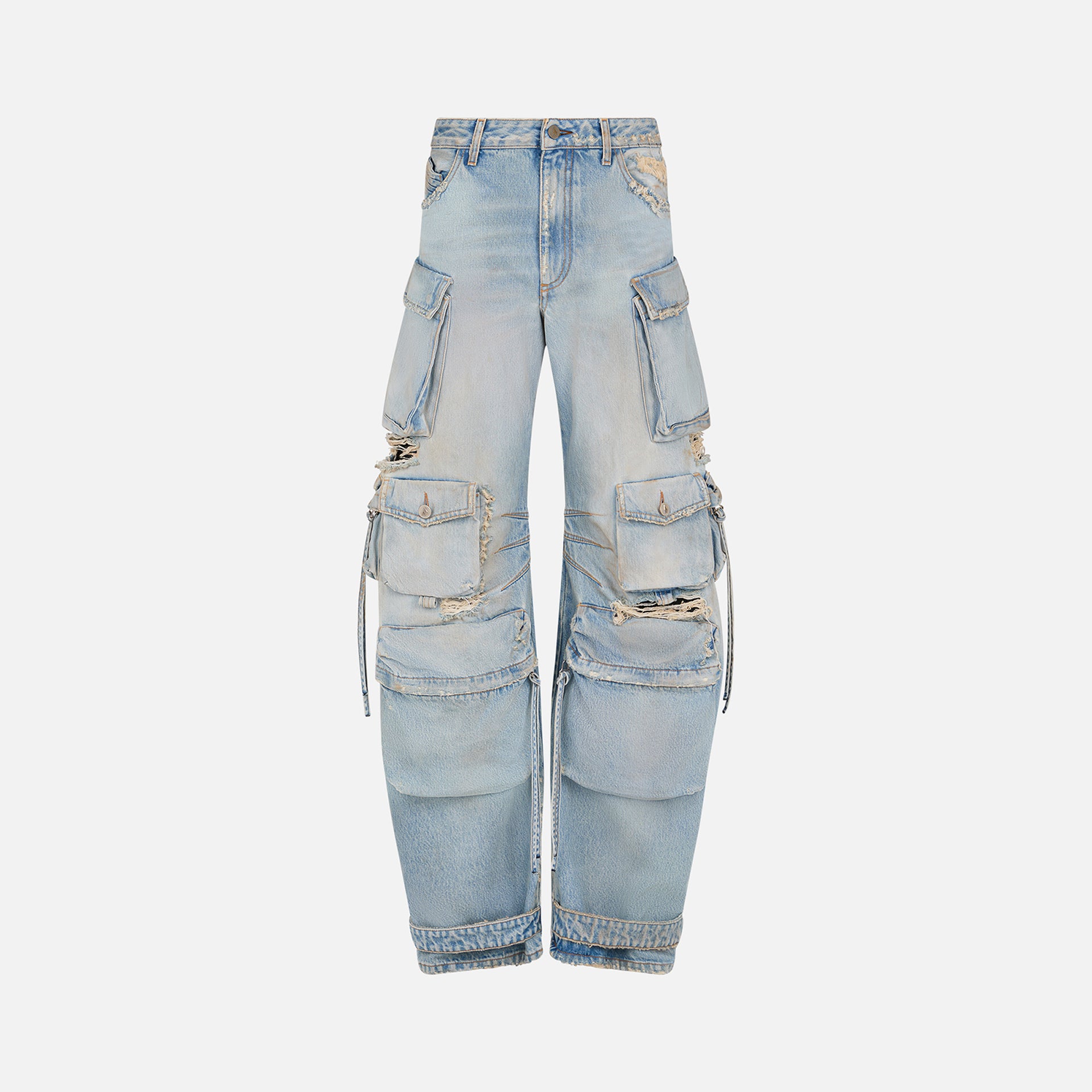 The Attico Fern Long Pants - Light Blue Denim
