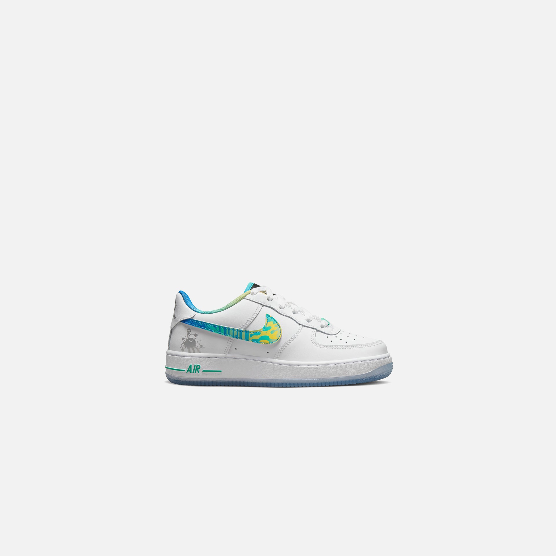 Nike Grade School Air Force 1 LV8 - White / Multi-Color / Light Menta