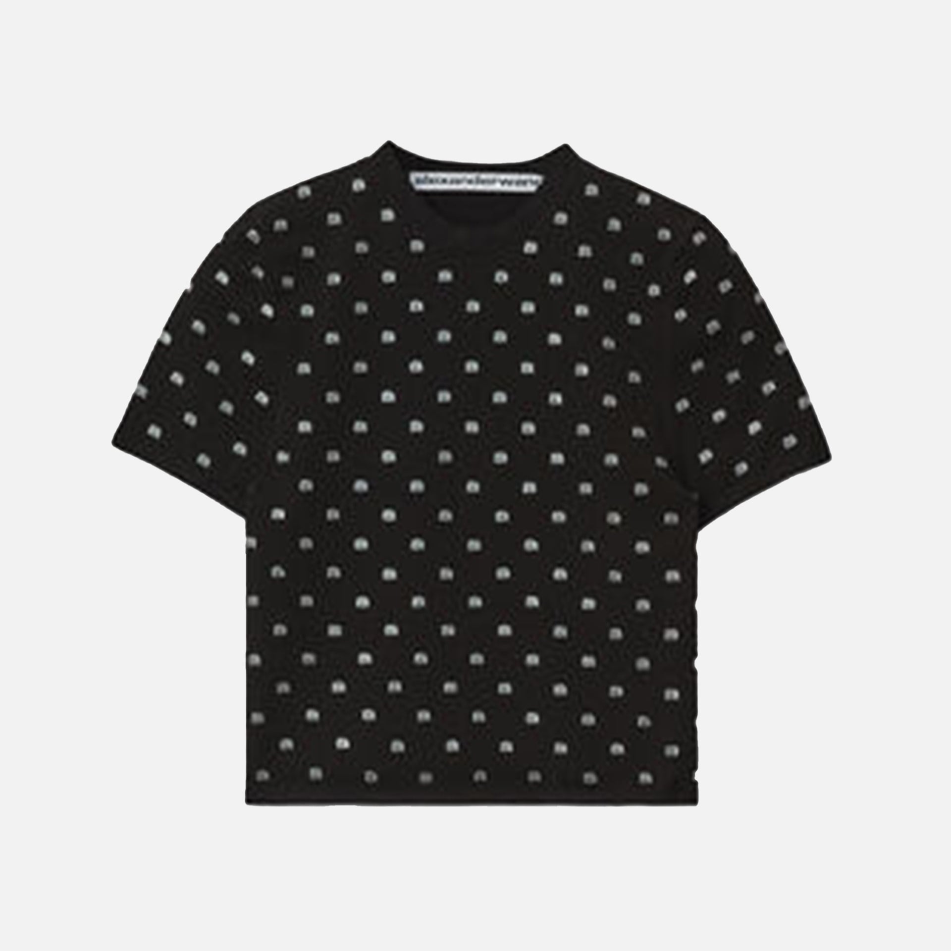 Alexander Wang Crystal Logo Tee - Black