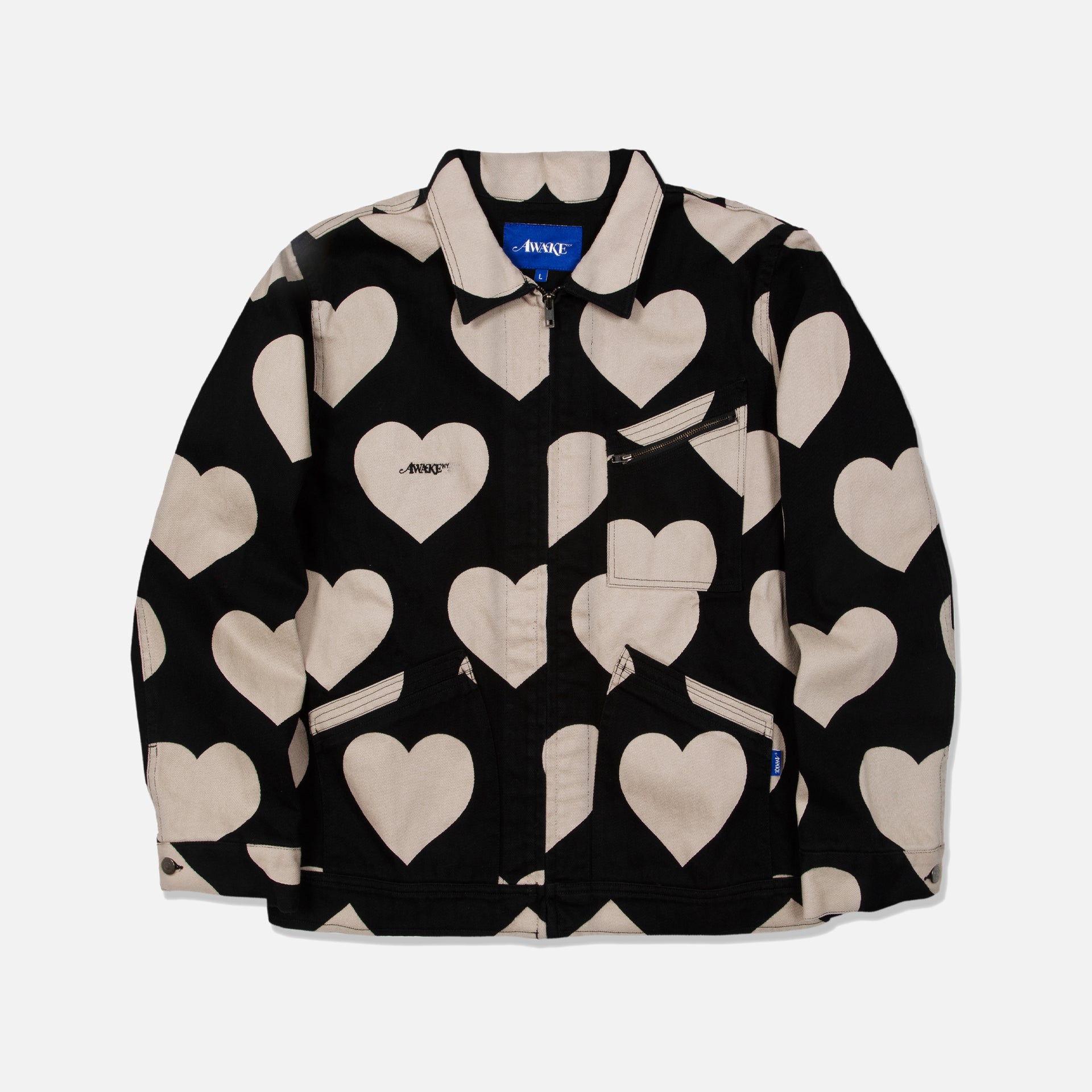 Awake NY Hearts Harrington Jacket - Black