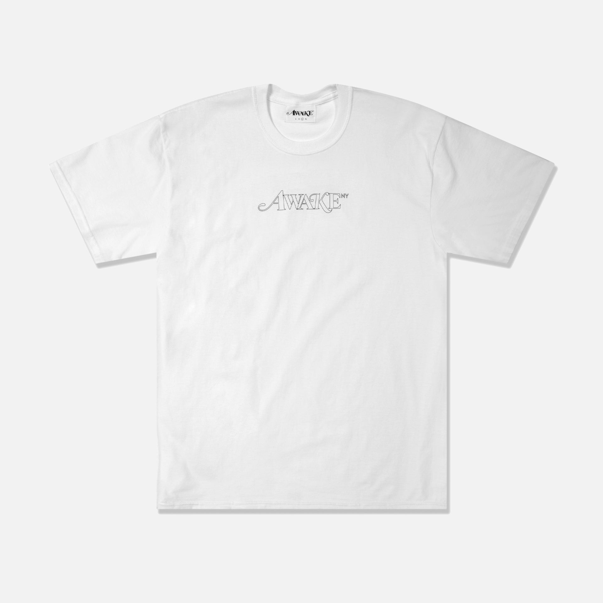 Awake NY Classic Outline Logo Tee - White