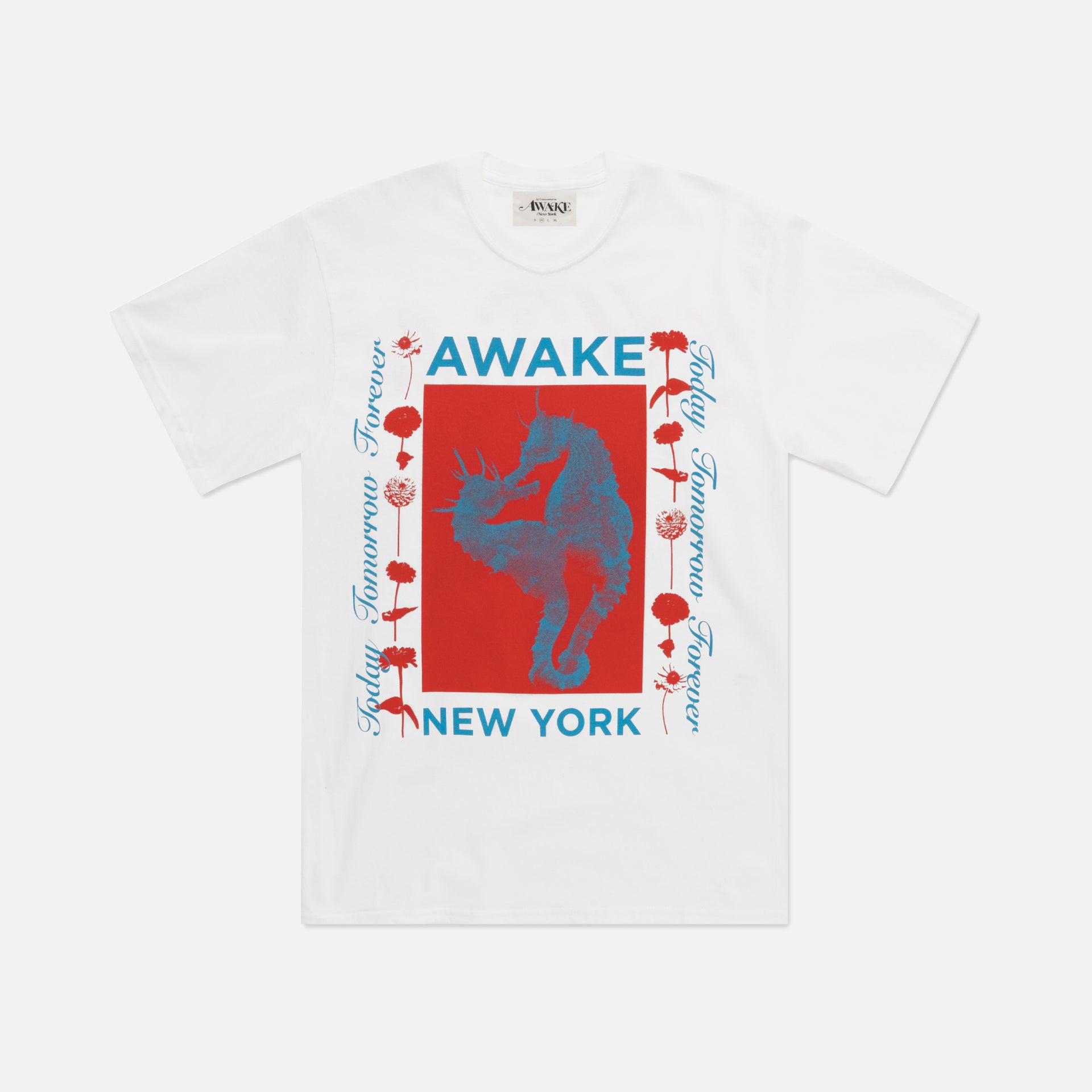 Awake Seahorse Tee - White