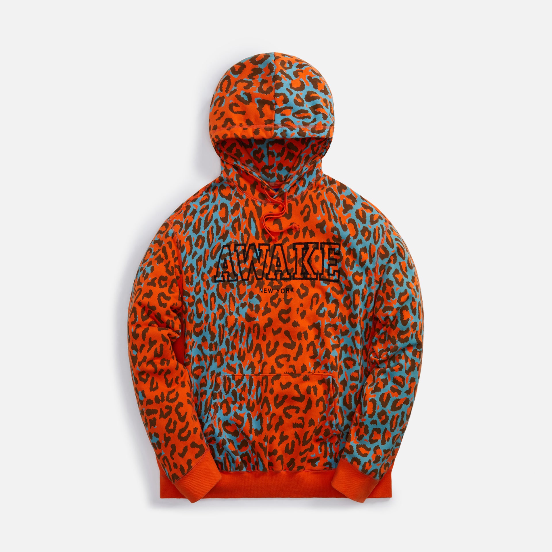 Awake Military Logo Embroidered Hoodie Printed - Leopard