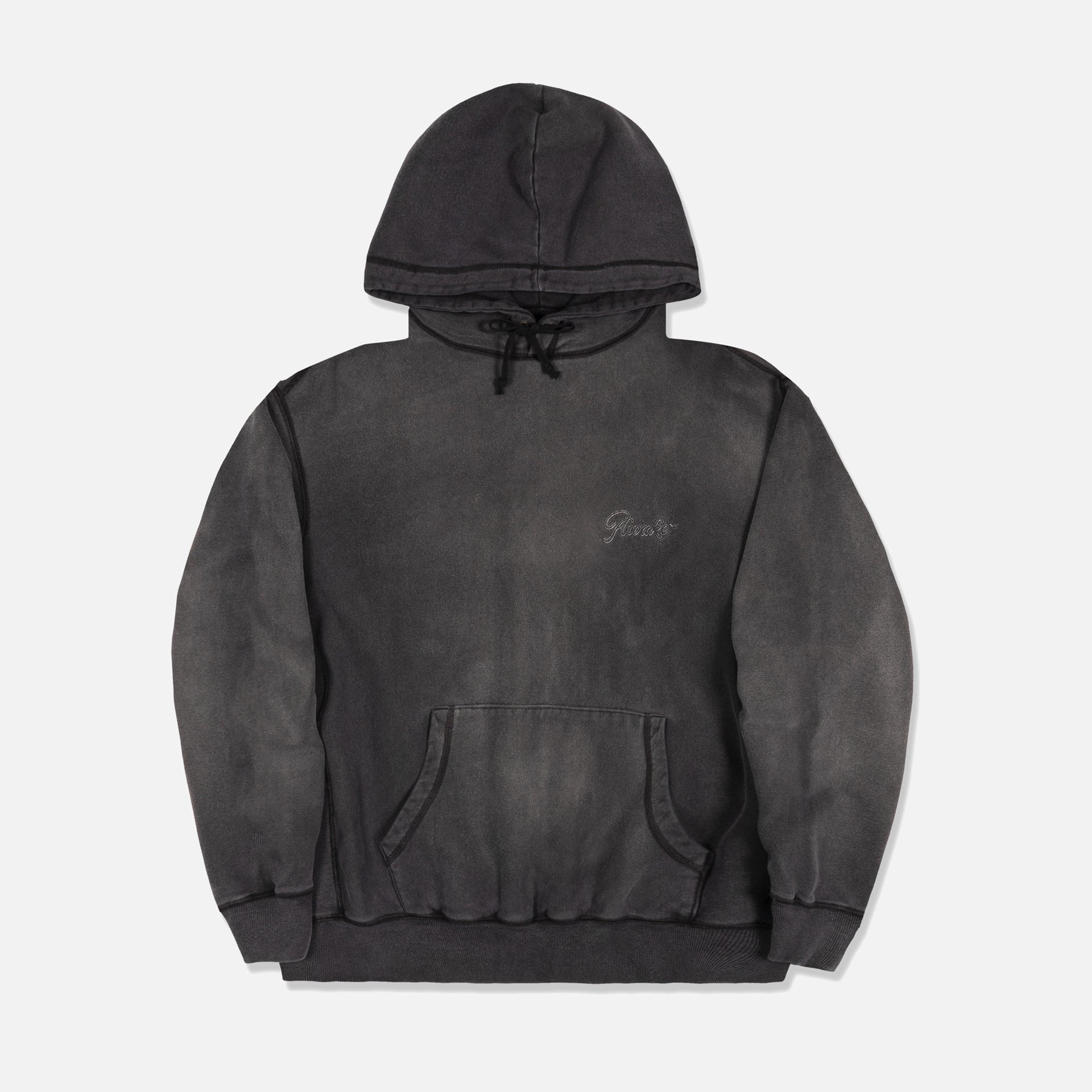 Awake NY Sunbleached Logo Hoodie - Black
