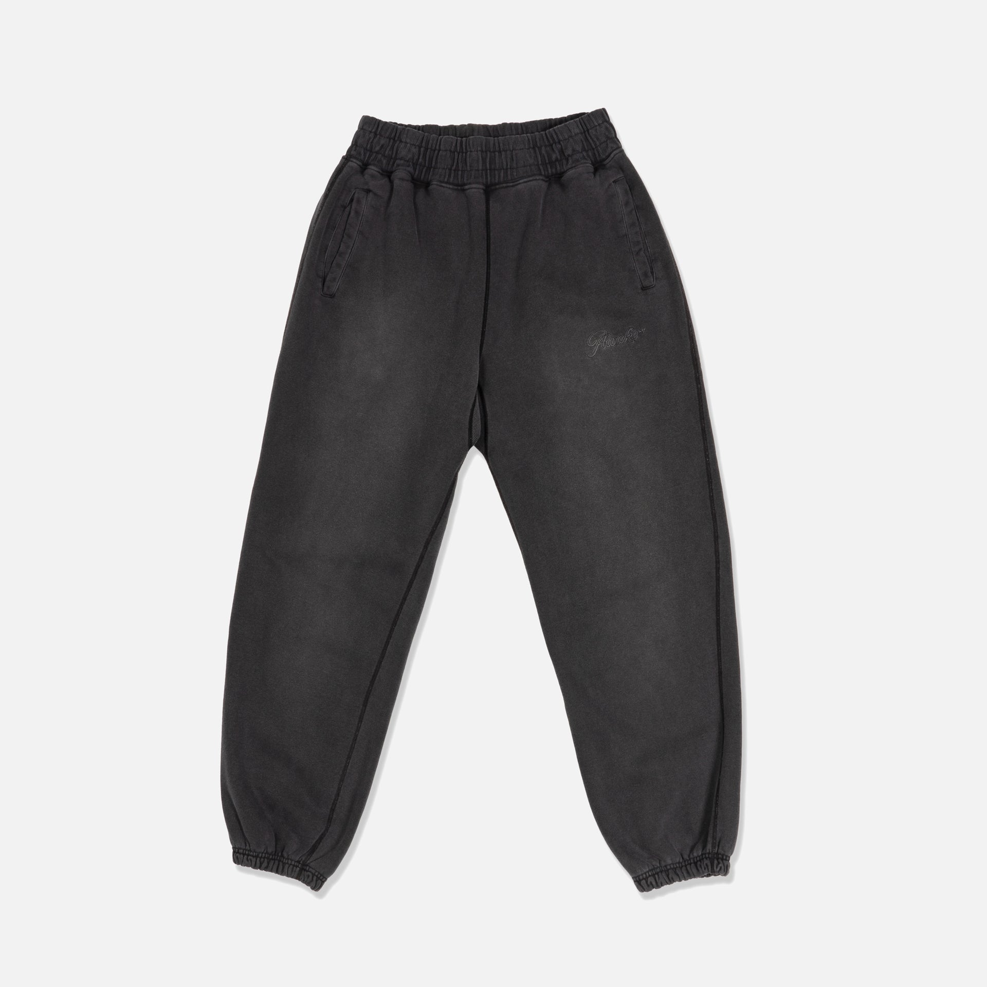 Awake NY Sunbleached Logo Sweatpant - Black