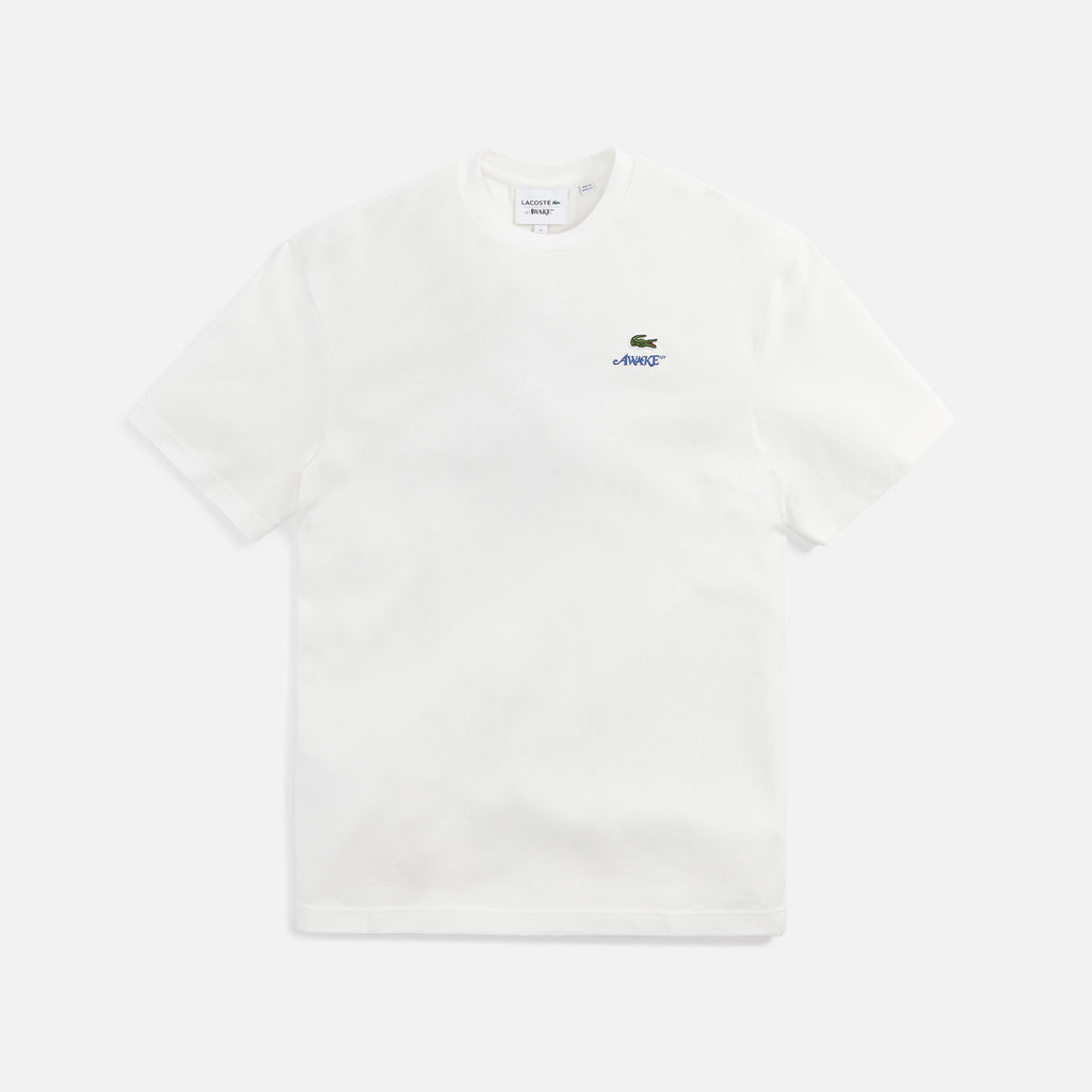 Lacoste Live Lacoste Unisex Monogram Print Cotton T-shirt - Xl In White