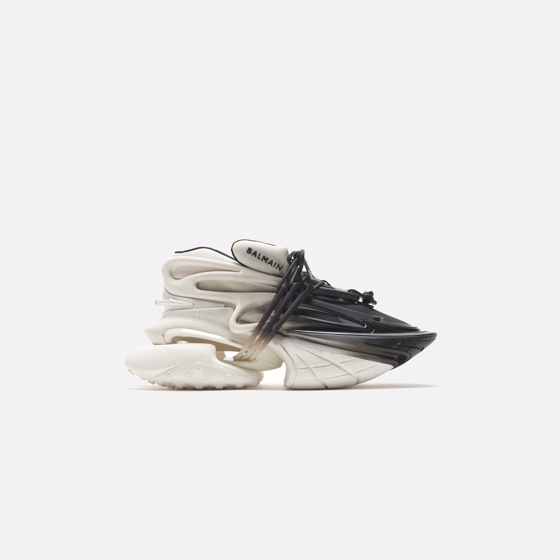 Balmain Unicorn - Neoprene / Rubberized Leather Blanc Noir / White