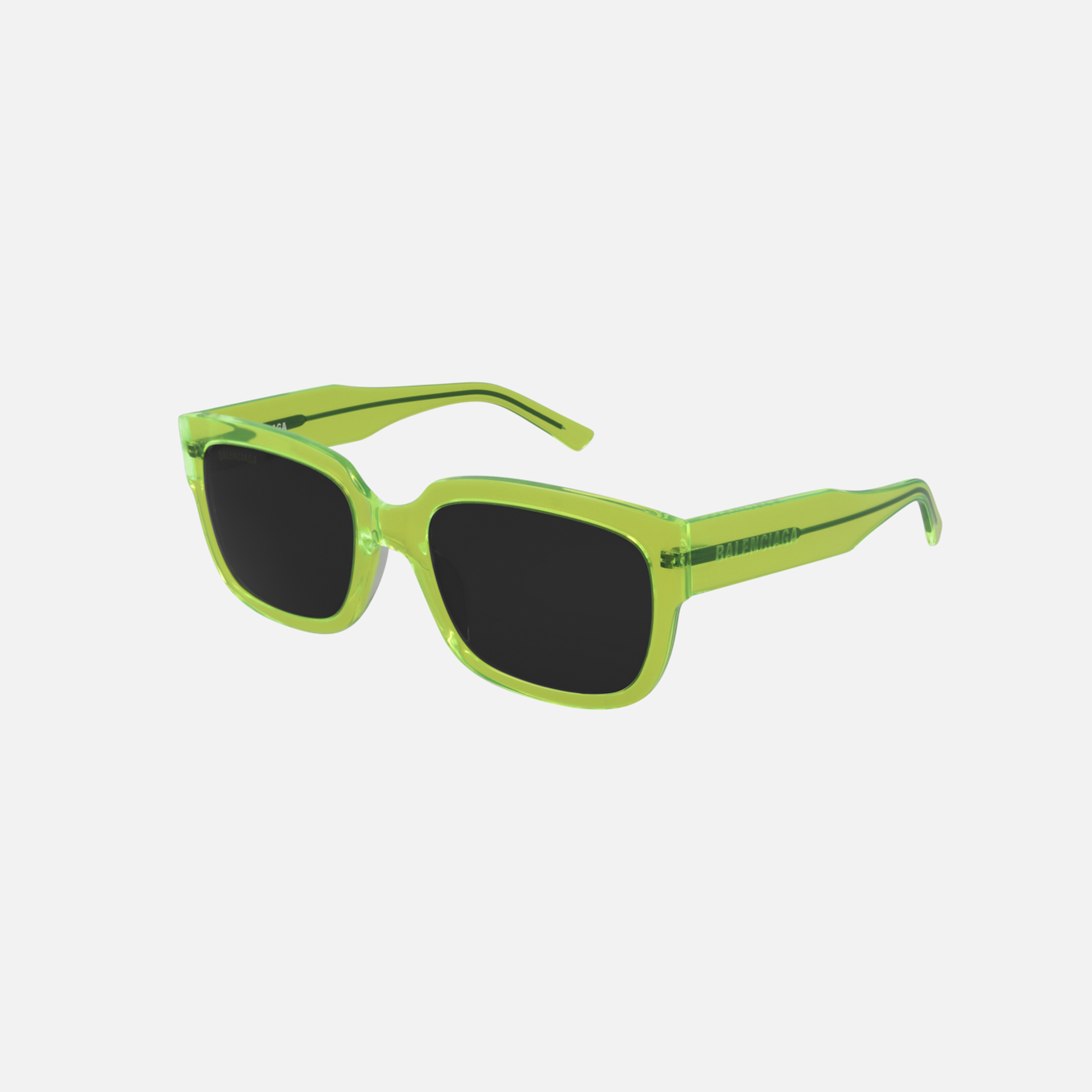 Balenciaga Transparent Square Frame - Green