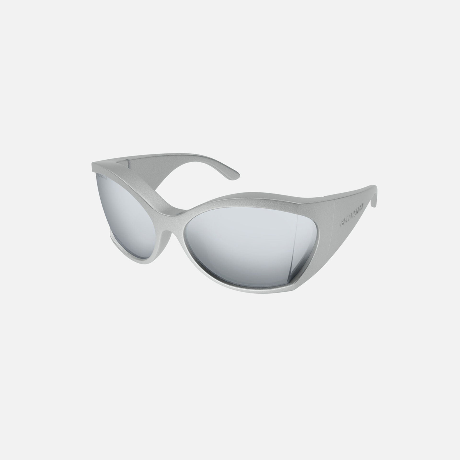 Balenciaga Futuristic Round Chunky Frame - Silver Mirror