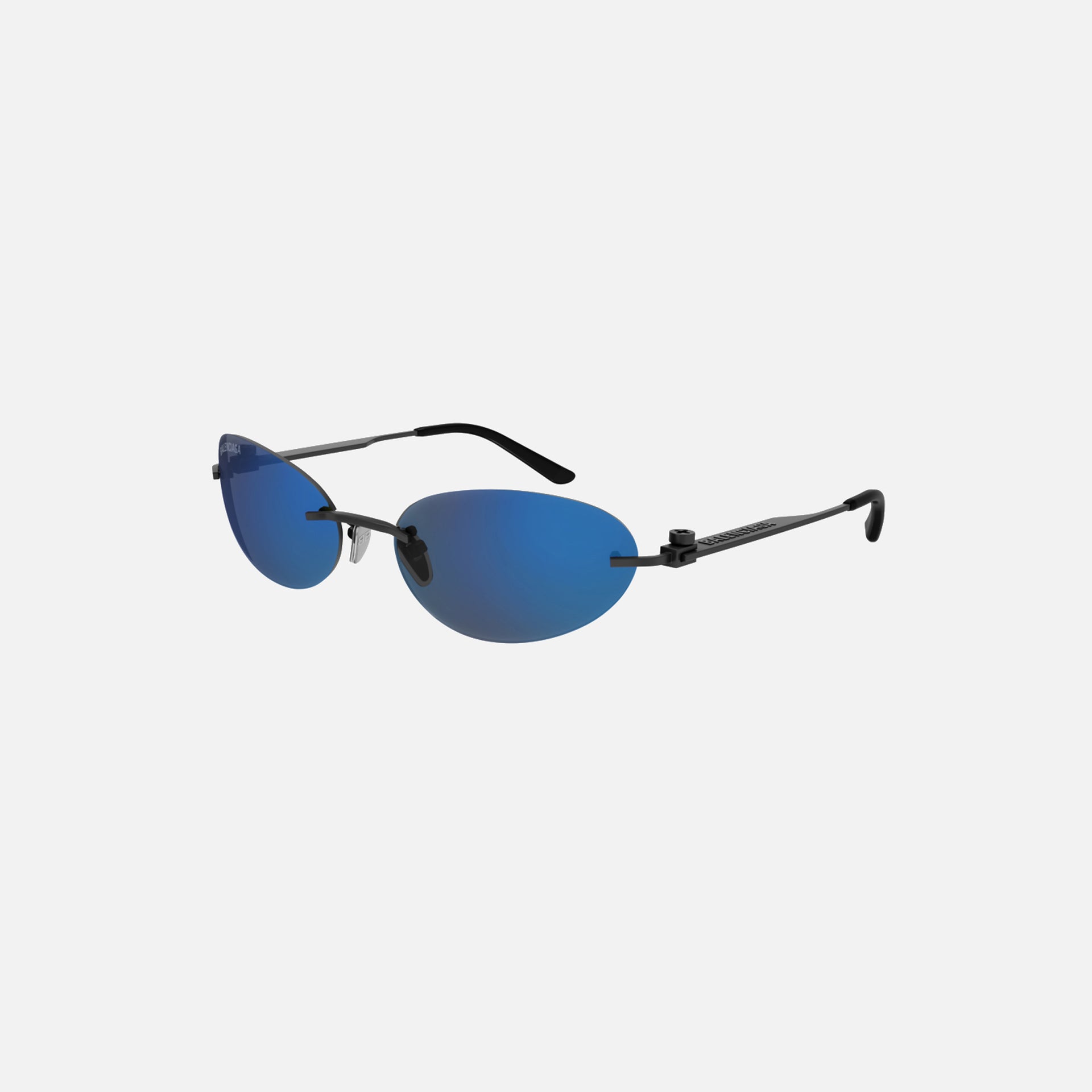 Balenciaga Small Oval Wire Frame - Blue