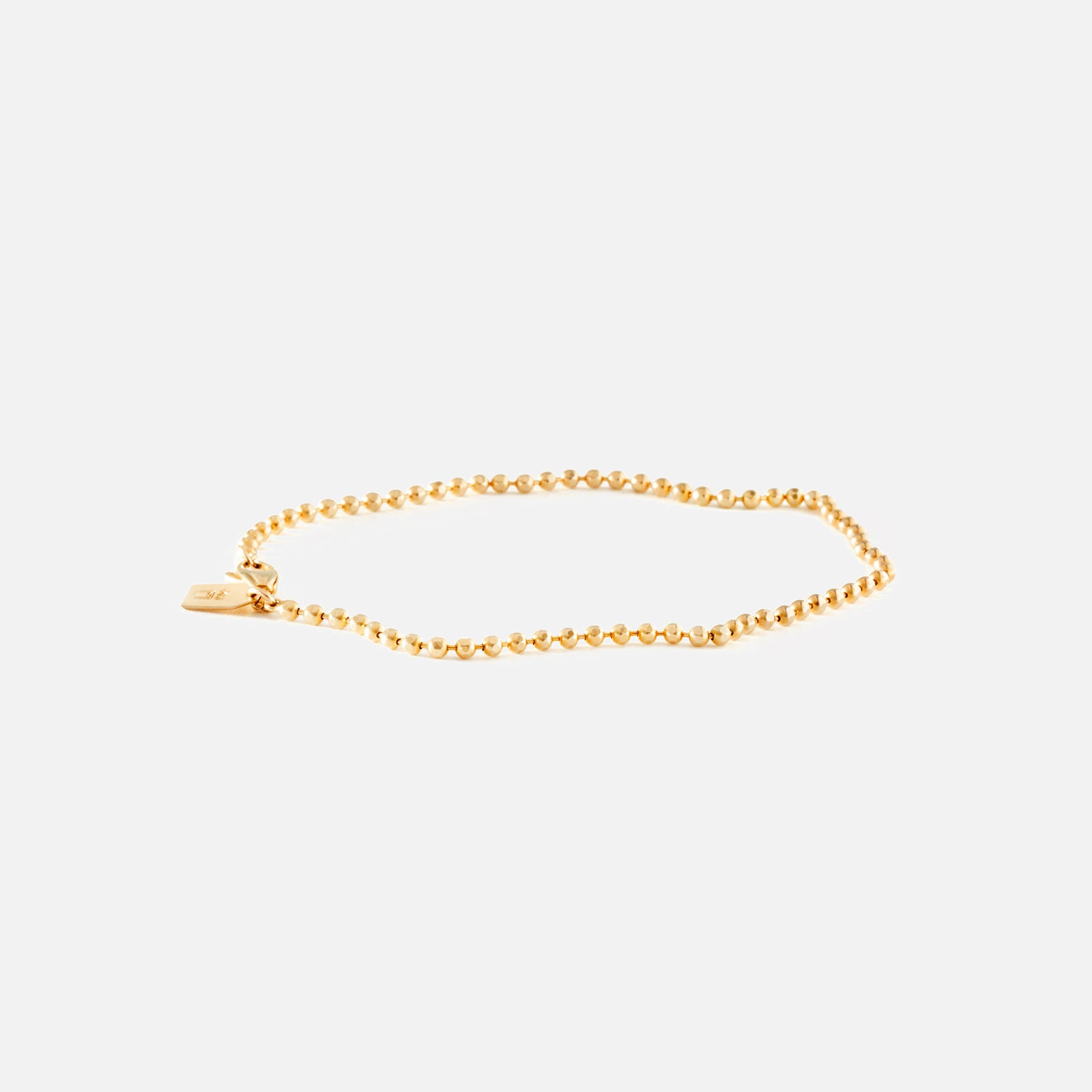 Bernard James Anthony Faceted Bead 7in Bracelet - Gold