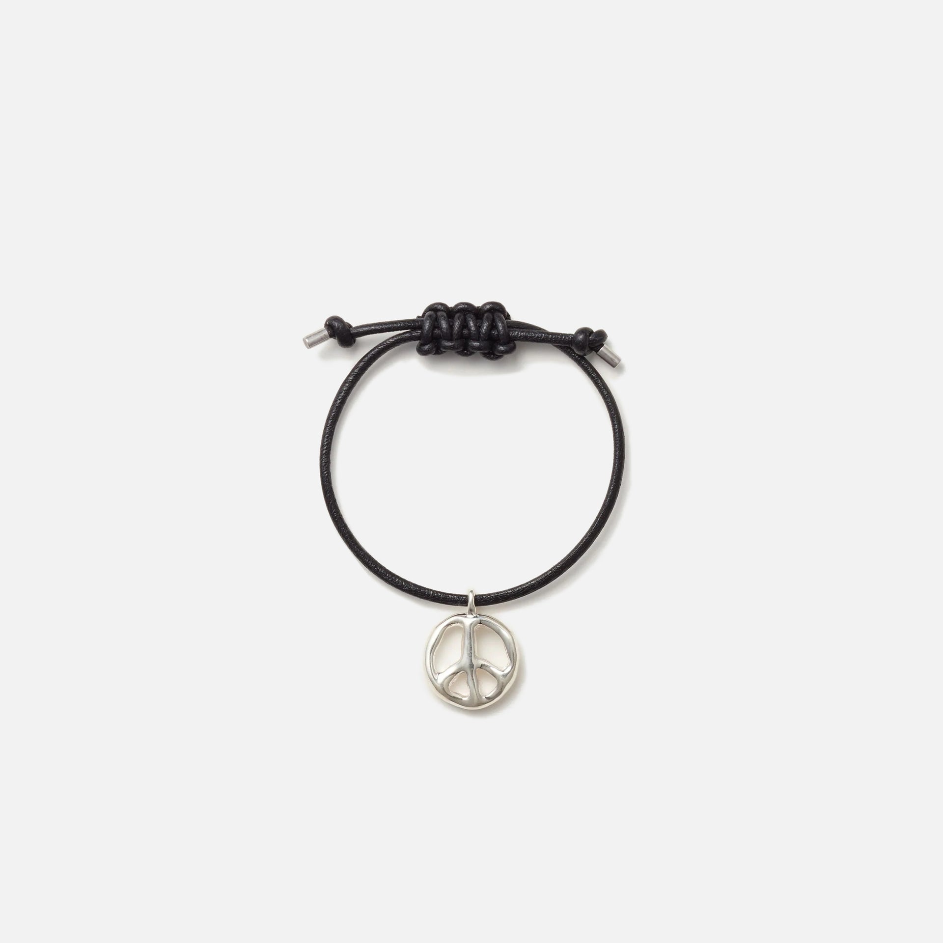 Ambush Peace Leather Bracelet - Silver