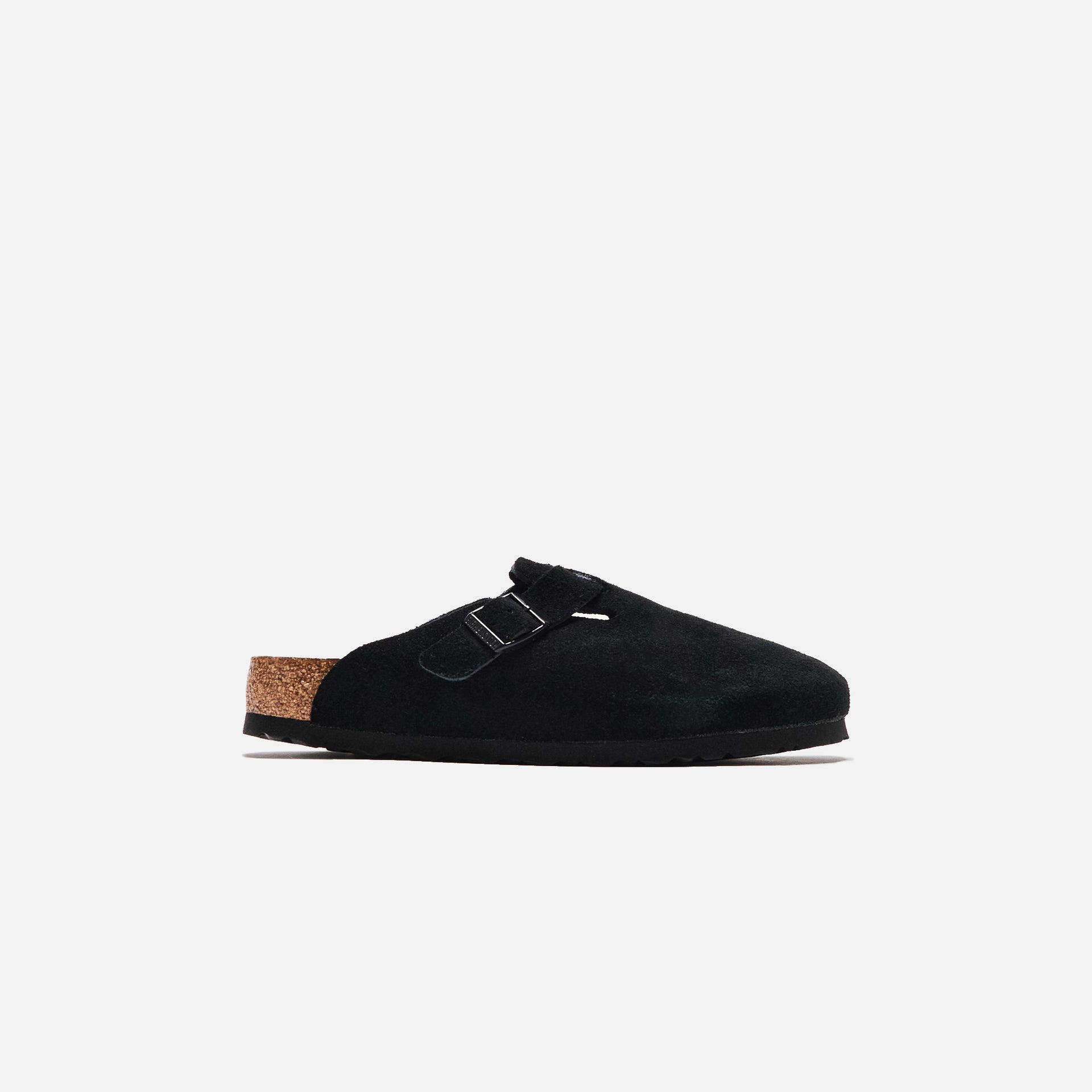 Birkenstock Boston Soft Footbed - Black Suede