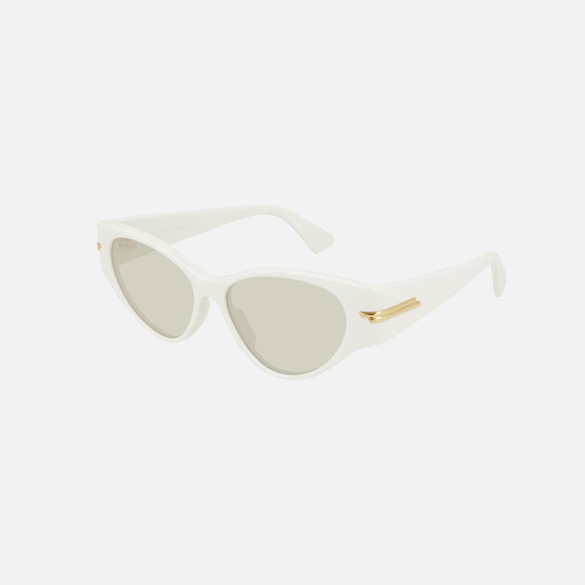 Bottega Veneta Rounded Cat Eye - White