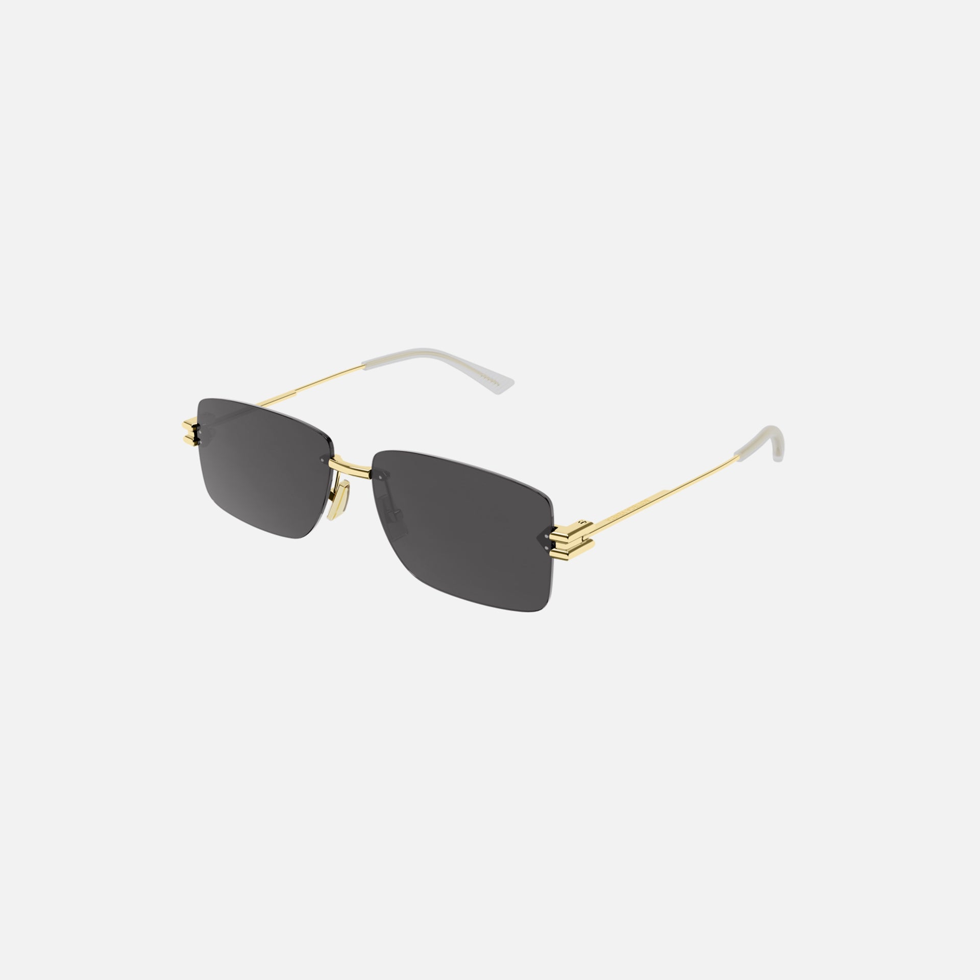 Bottega Veneta Rimless Rectangle Frame - Black w/ Gold