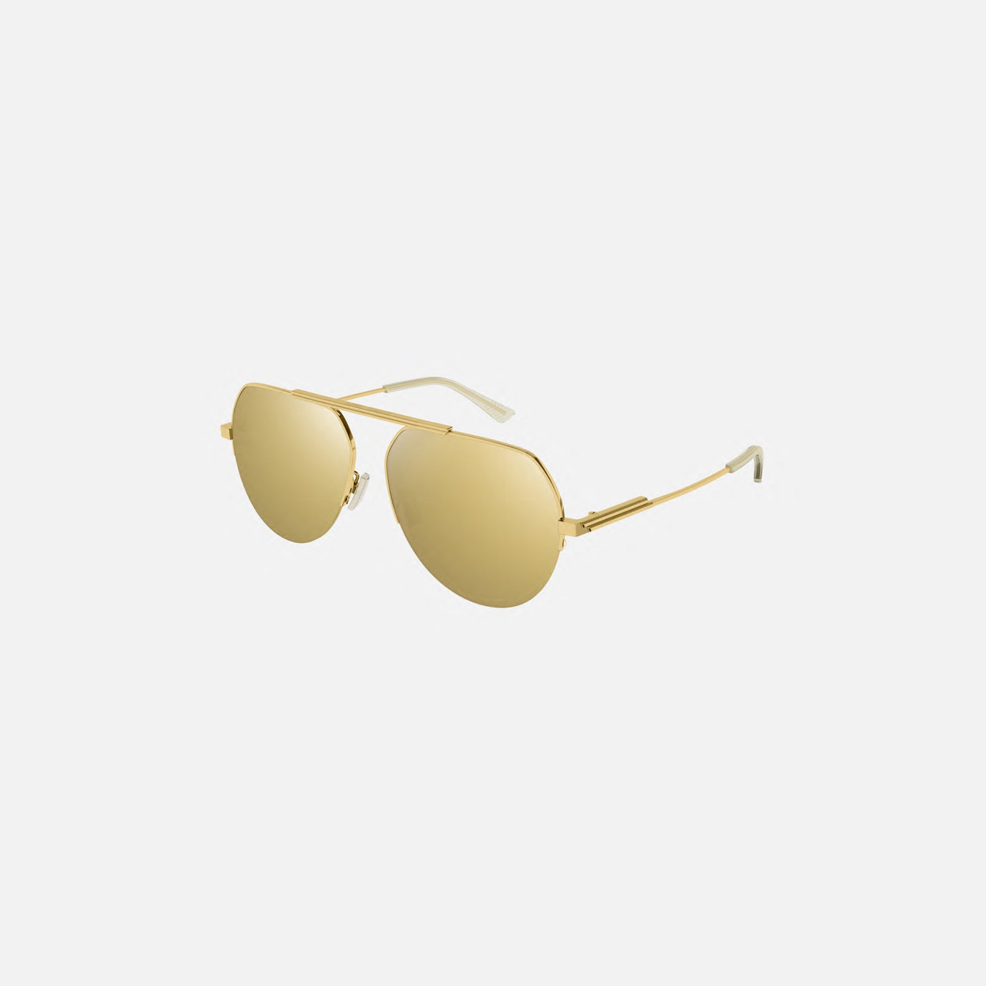 Bottega Veneta Rounded Aviator - Gold Mirror