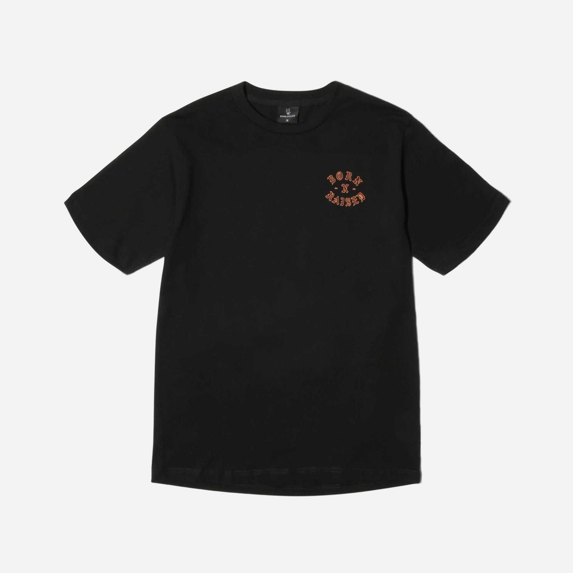 Born x Raised Rocker Crew Neck Tee - Black / Orange
