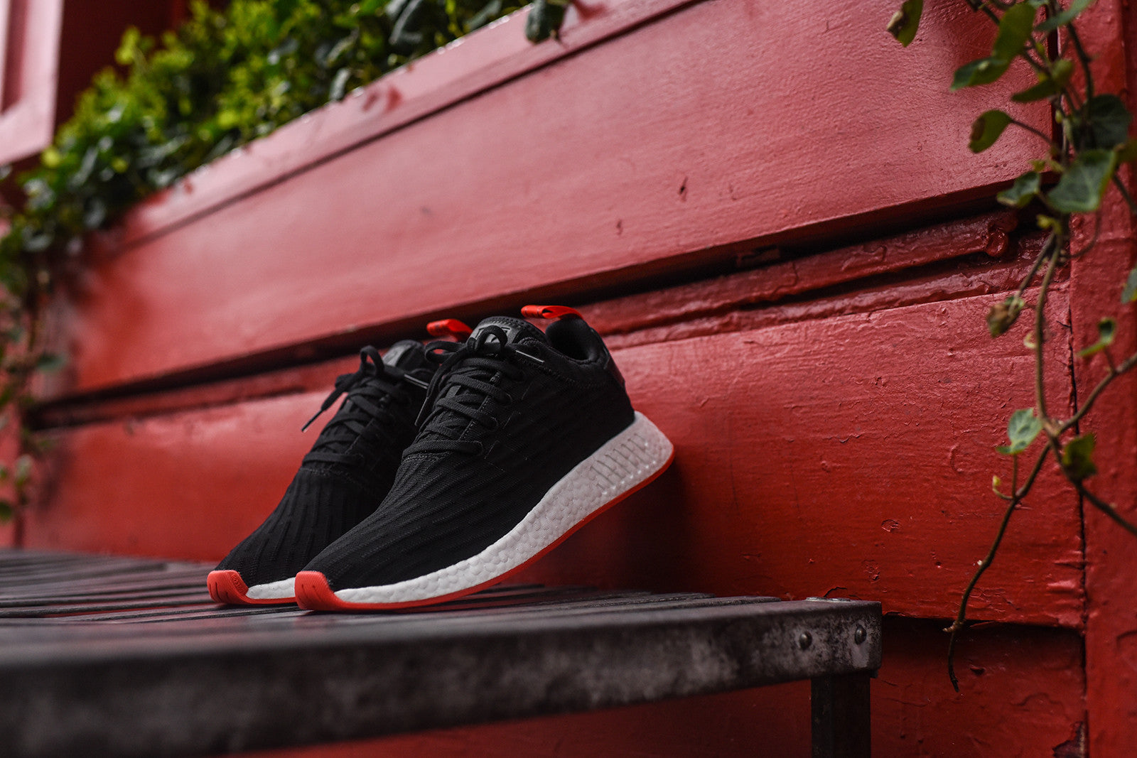 adidas Originals NMD_R2 PK - Black / Red / White Kith adidas Originals NMD_R2 PK - Black / Red / White Kith