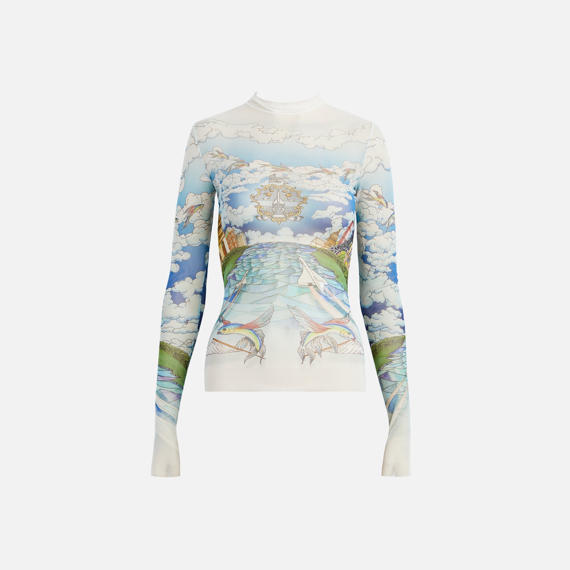 Casablanca Printed Mesh Top - Le Vol Ideal