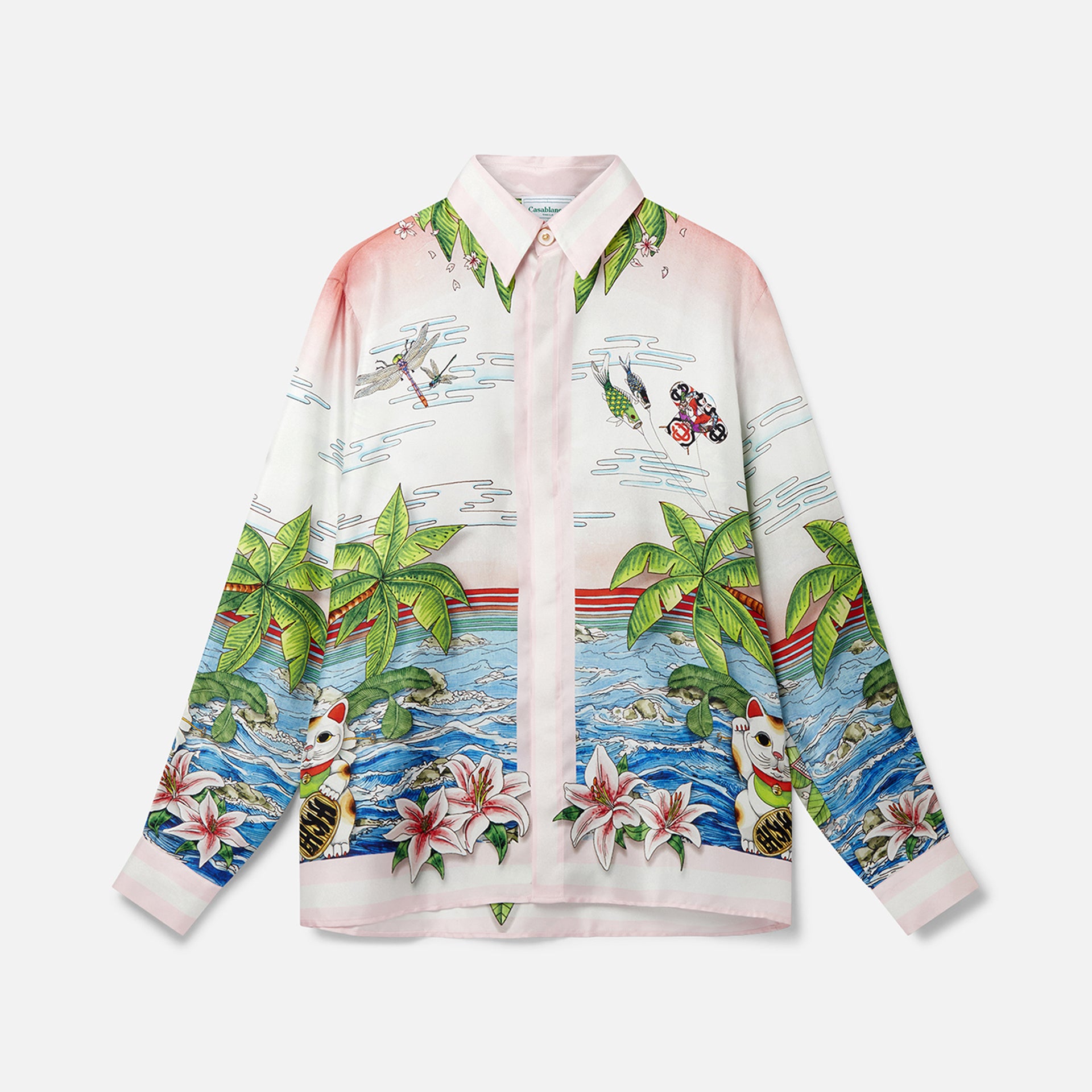Casablanca Printed Classic Silk Shirt - Table Tennis Club