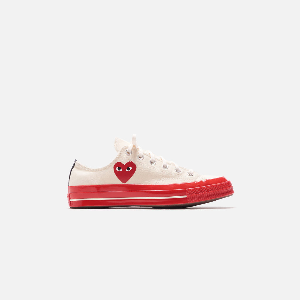 Converse x Comme des Garçons CDG Play Red Sole Low Top - Off White Kith