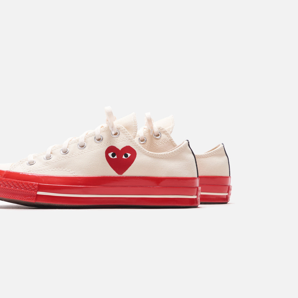 Converse x Comme Garçons CDG Play Red Sole Low Top - Off White Kith