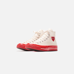Converse x Comme des Garçons CDG Play Red Sole High Top - Off White