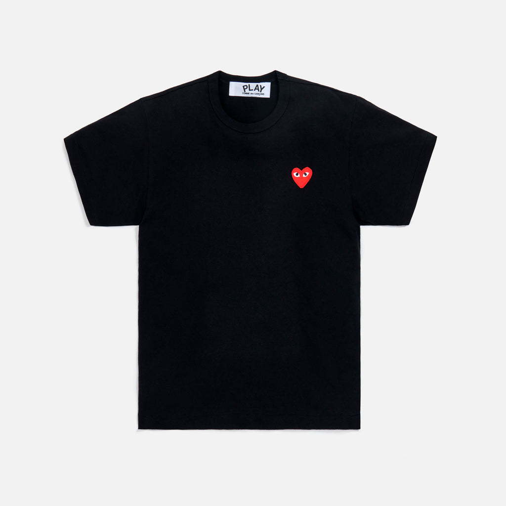 Comme Des Garçons Play Small Heart Tee - Black / Red