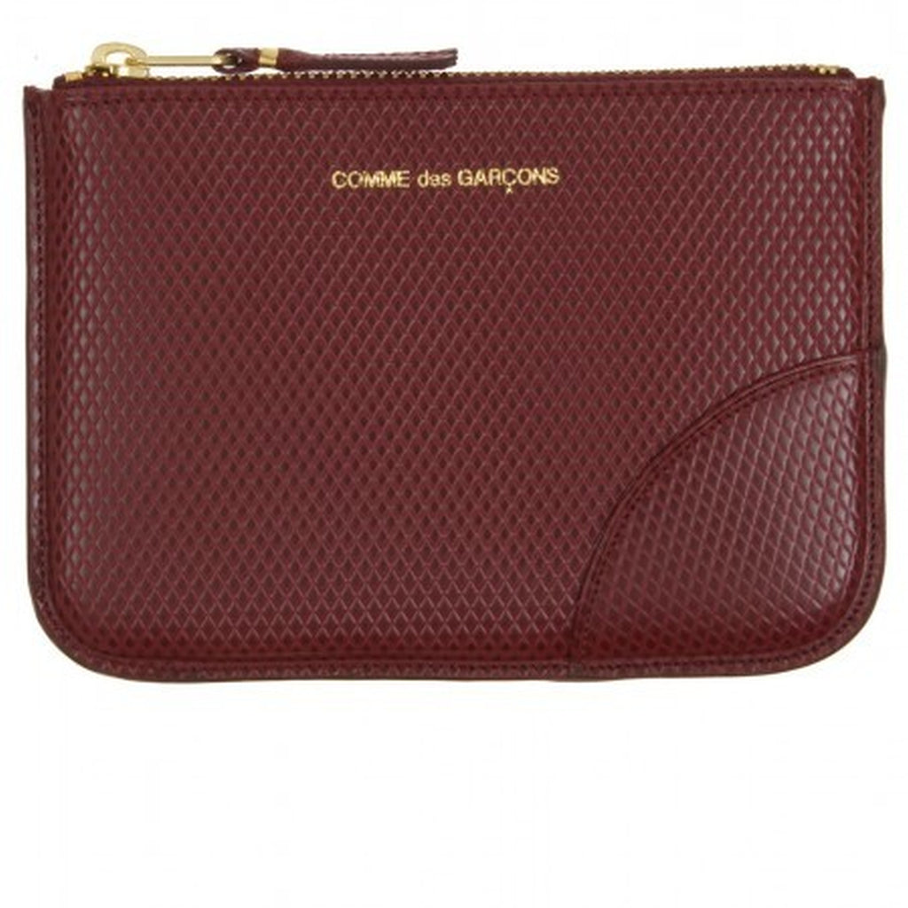 Comme des garcons zip wallet burgundy best sale