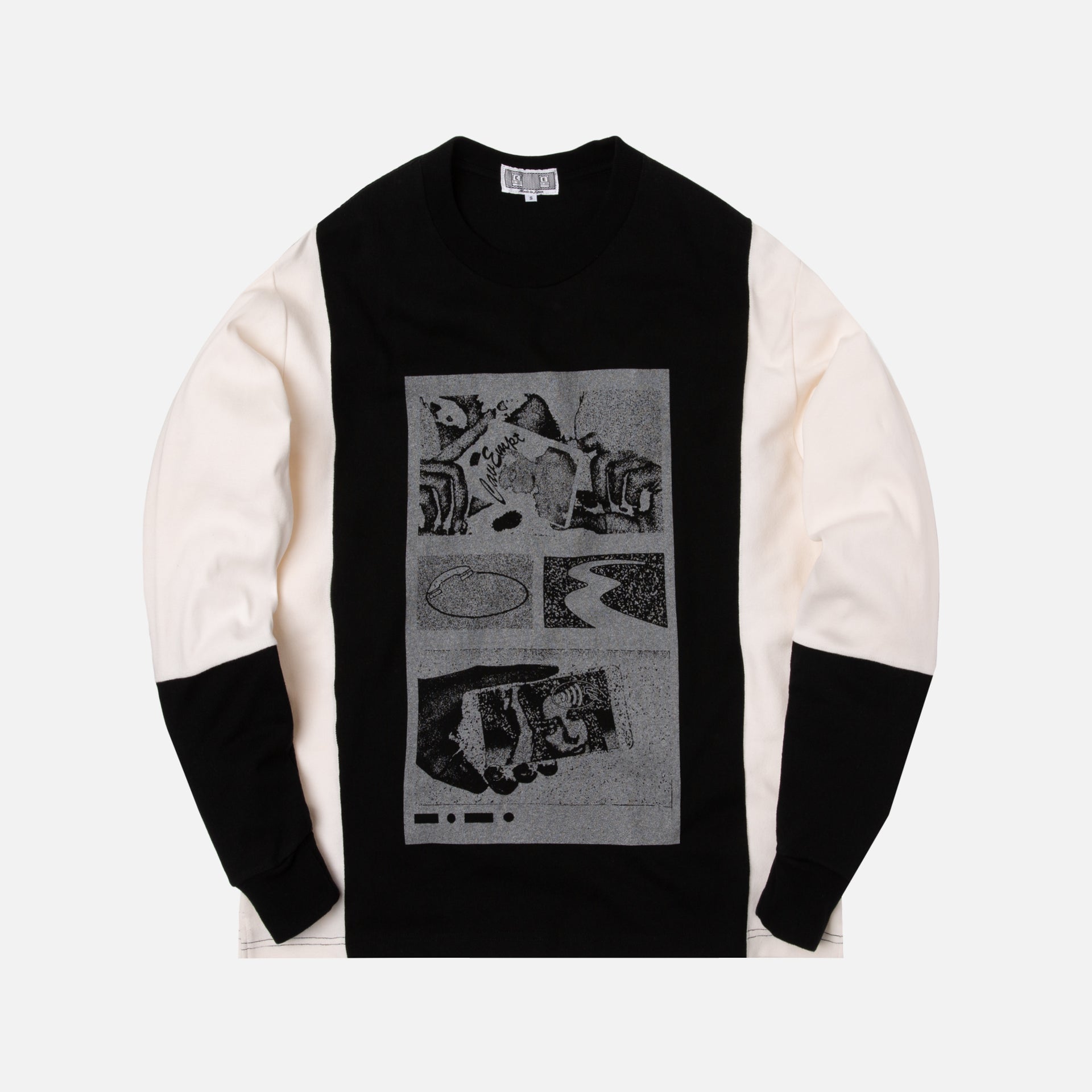 Cav Empt Silver Card L/S Tee - Black / White