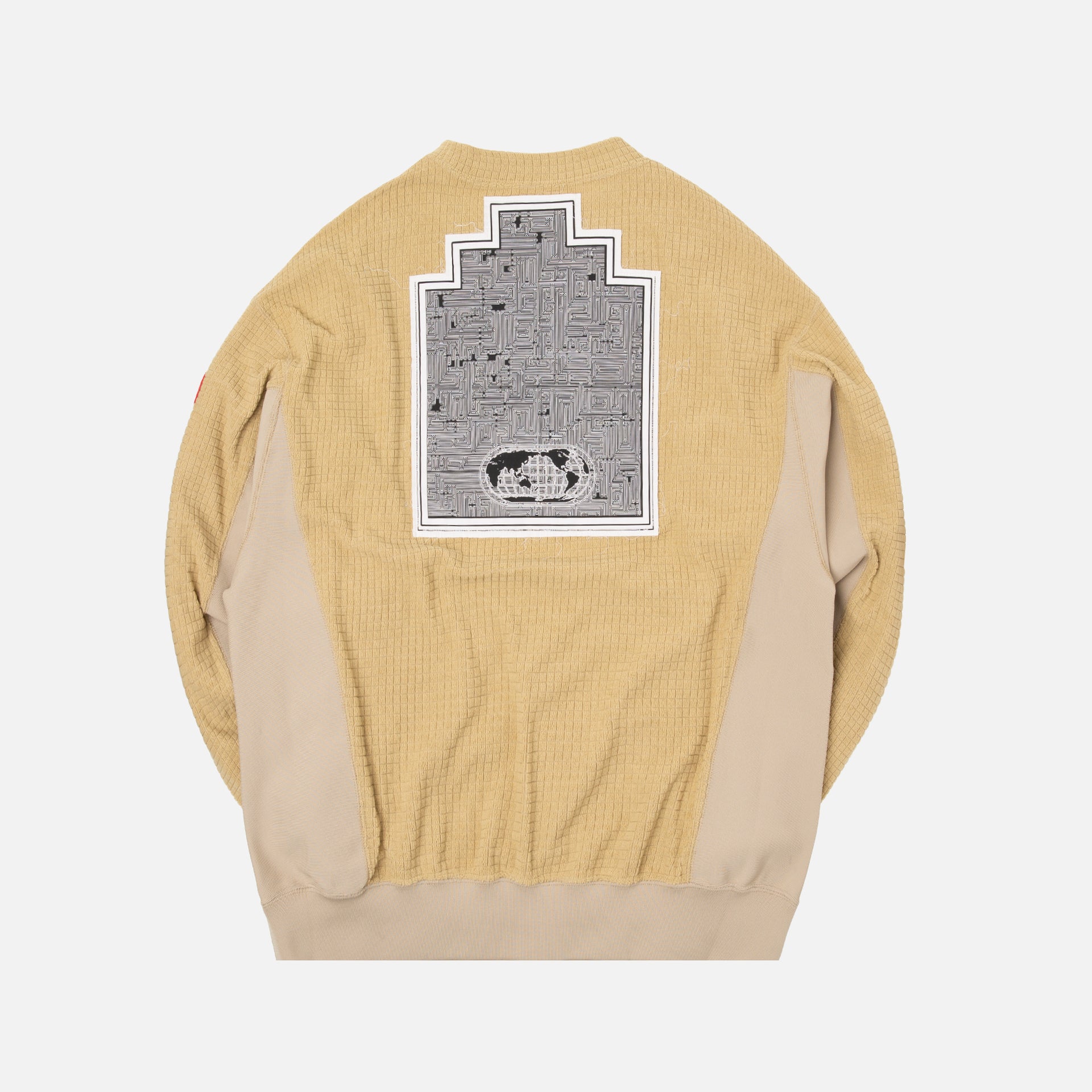 Cav Empt Block Fleece Crewneck - Beige