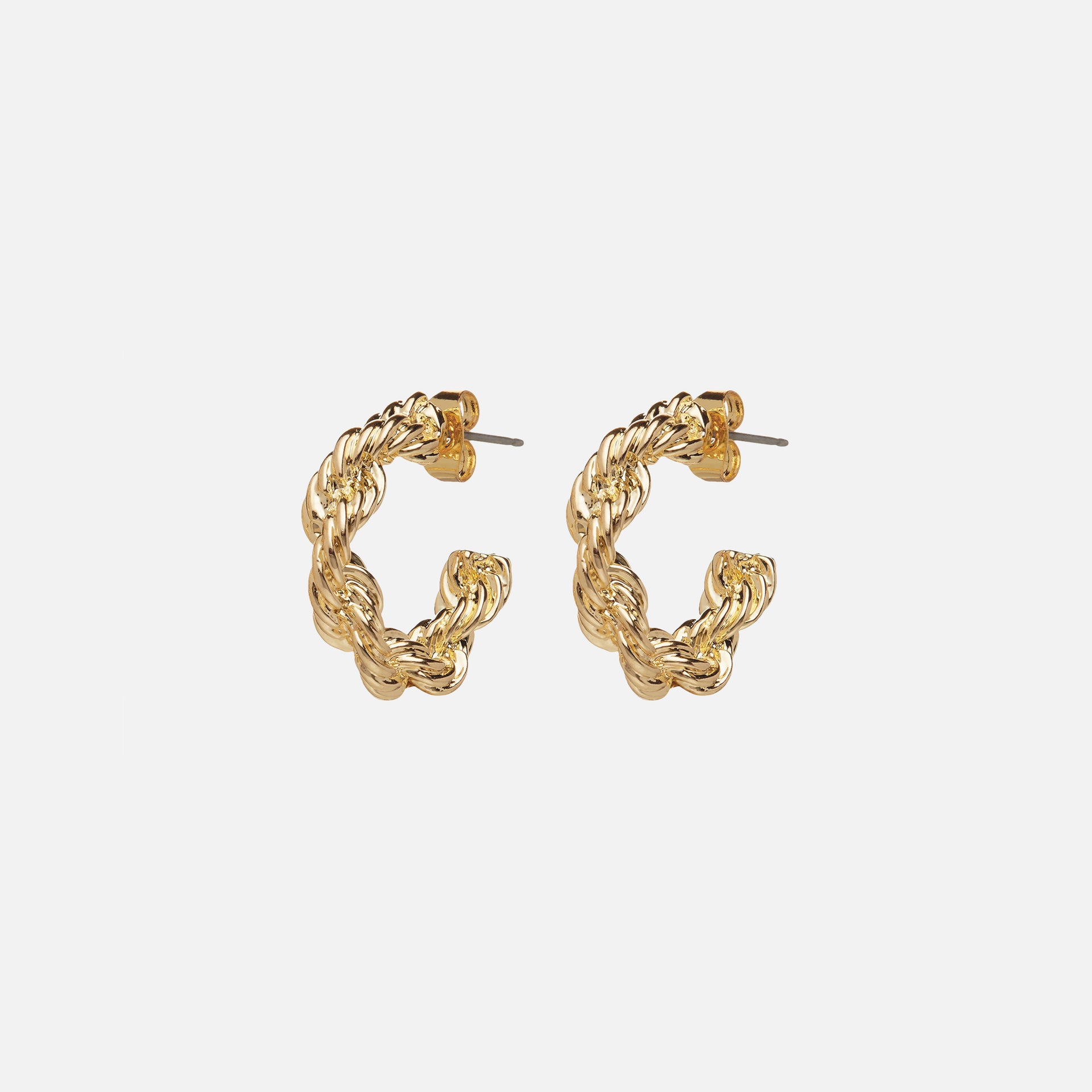 Crystal Haze Baby Rope Hoops - Gold