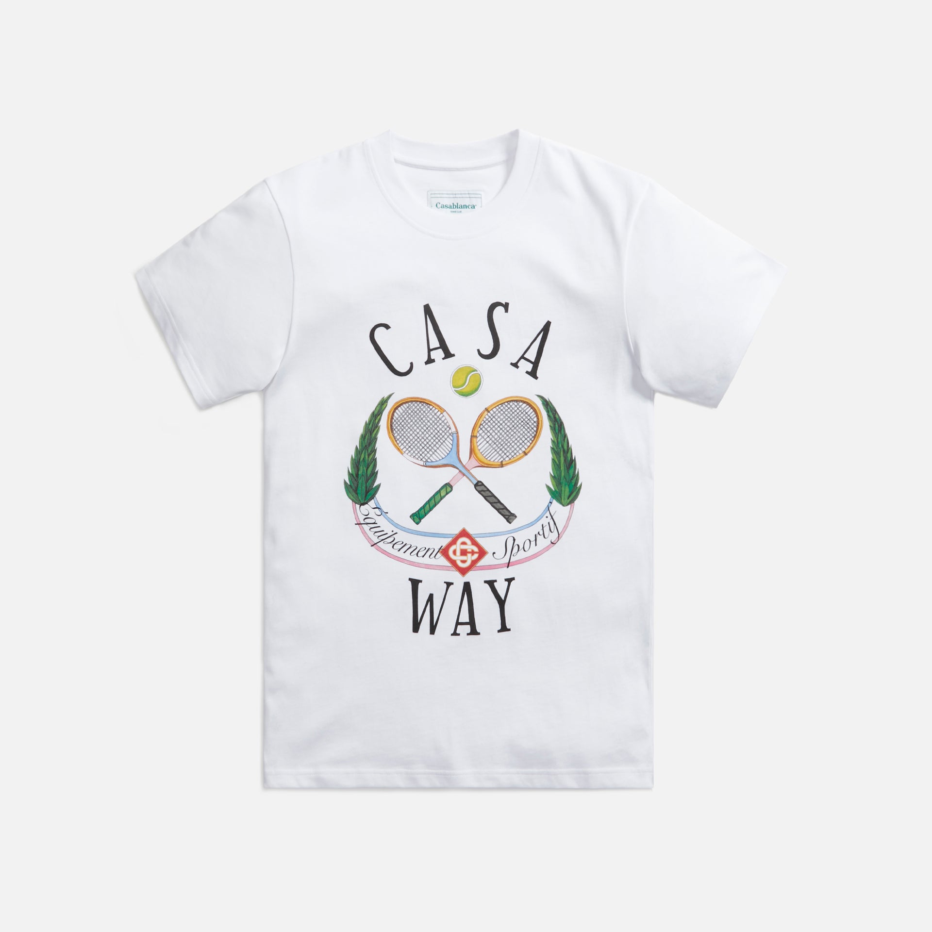 Casablanca Casaway Tennis Printed Tee - White