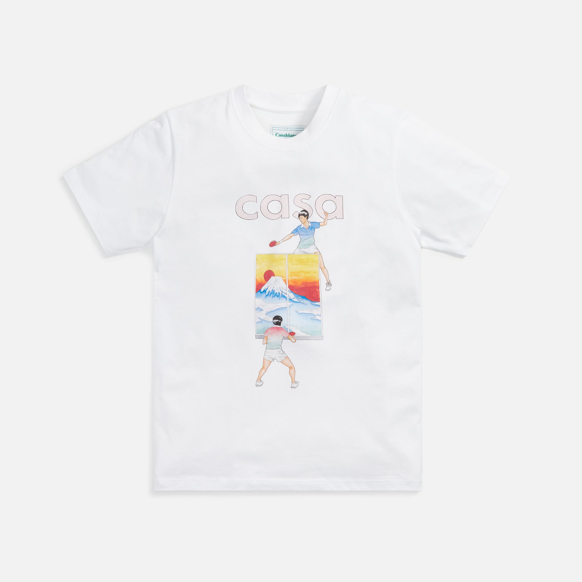 Casablanca Printed Tee Fuji Ping Pong - White