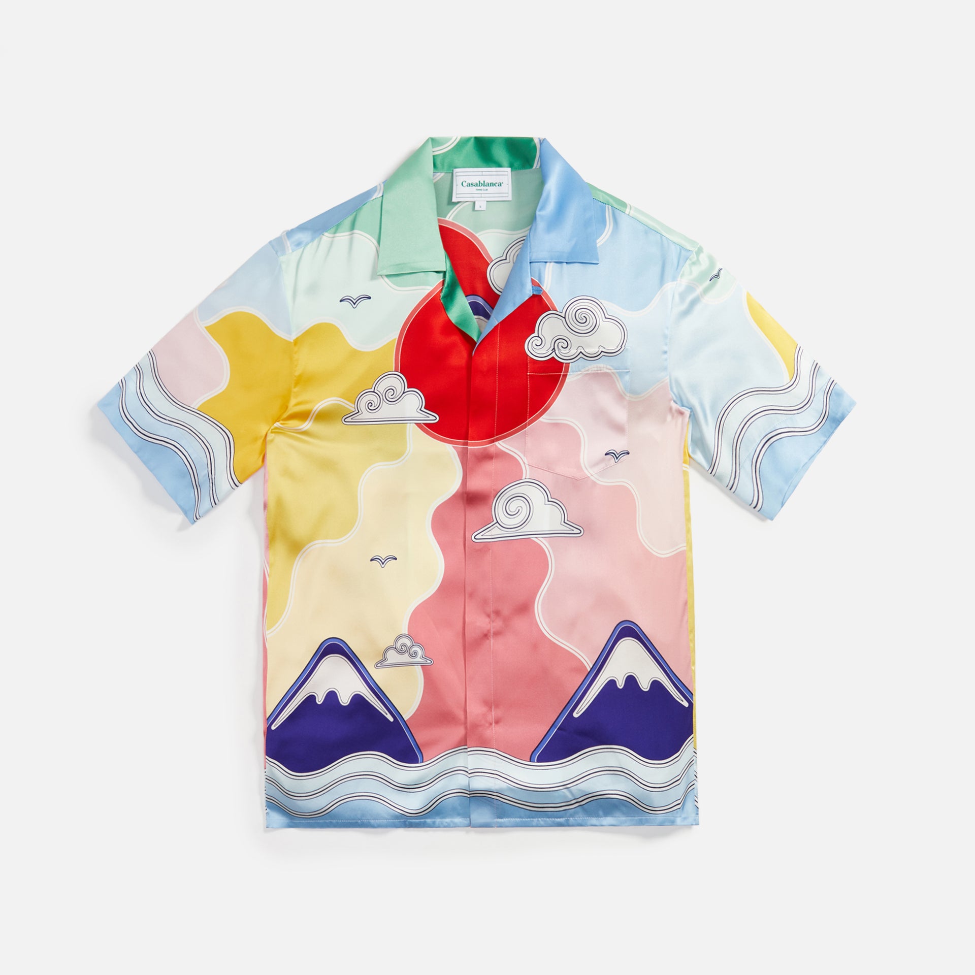 Casablanca Cuban Collar Shirt - Soleil Levant