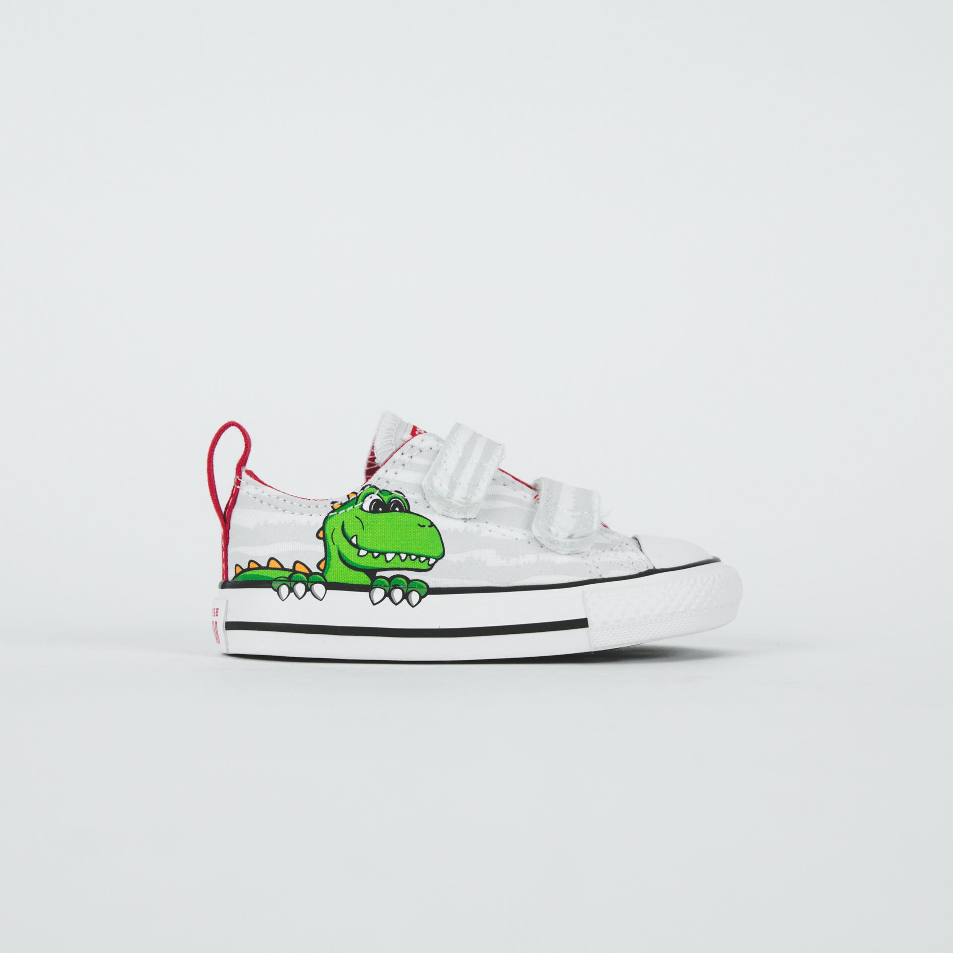 Converse Chuck Taylor All Star 2V Ox - White / Mouse / Enamel Red