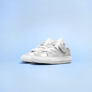 Converse Toddler Chuck Taylor All Star 1V Ox - Silver / Ozone Blue / White