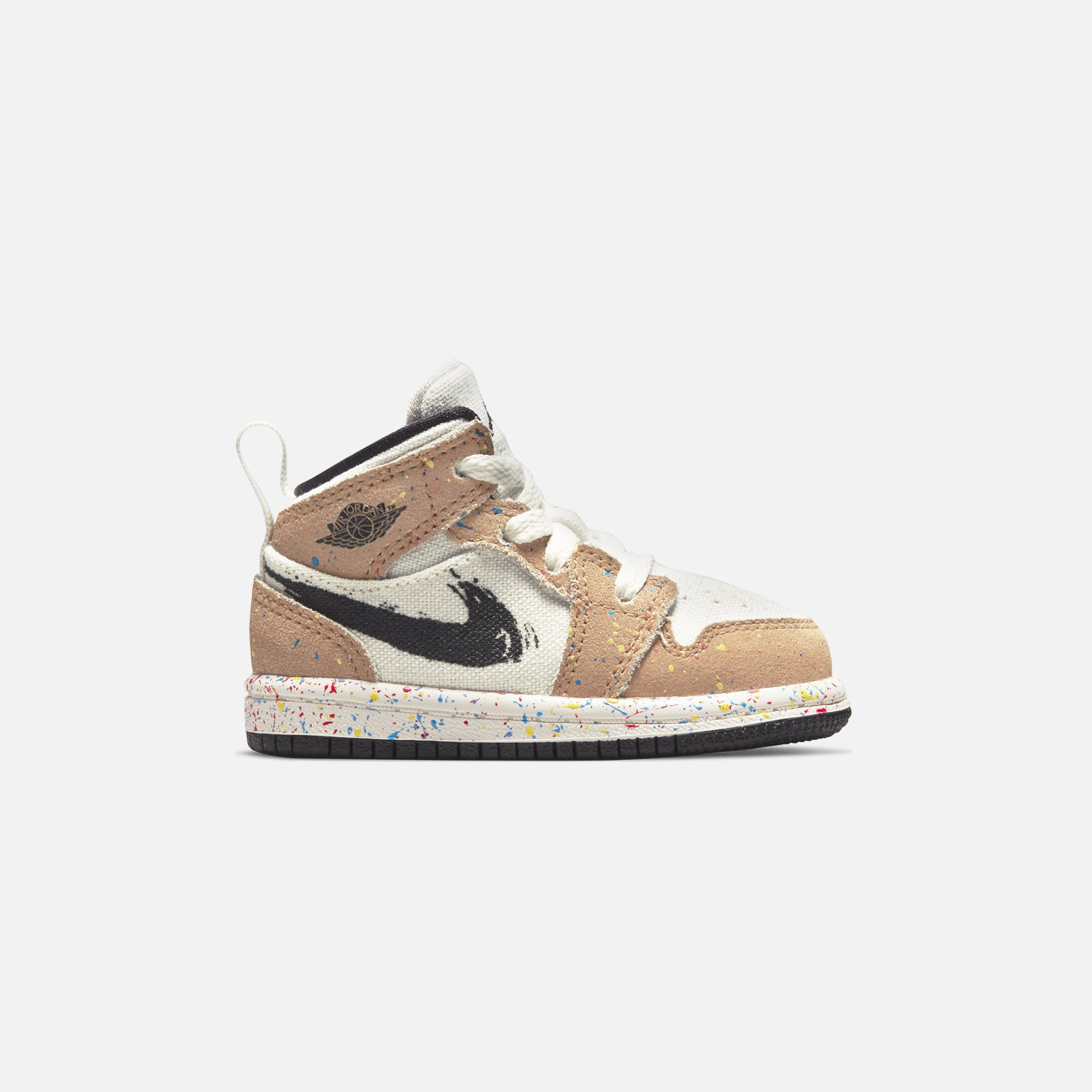 Nike Toddler Air Jordan 1 Mid Se - Sail / Black / Cider / Chile Red / Yellow