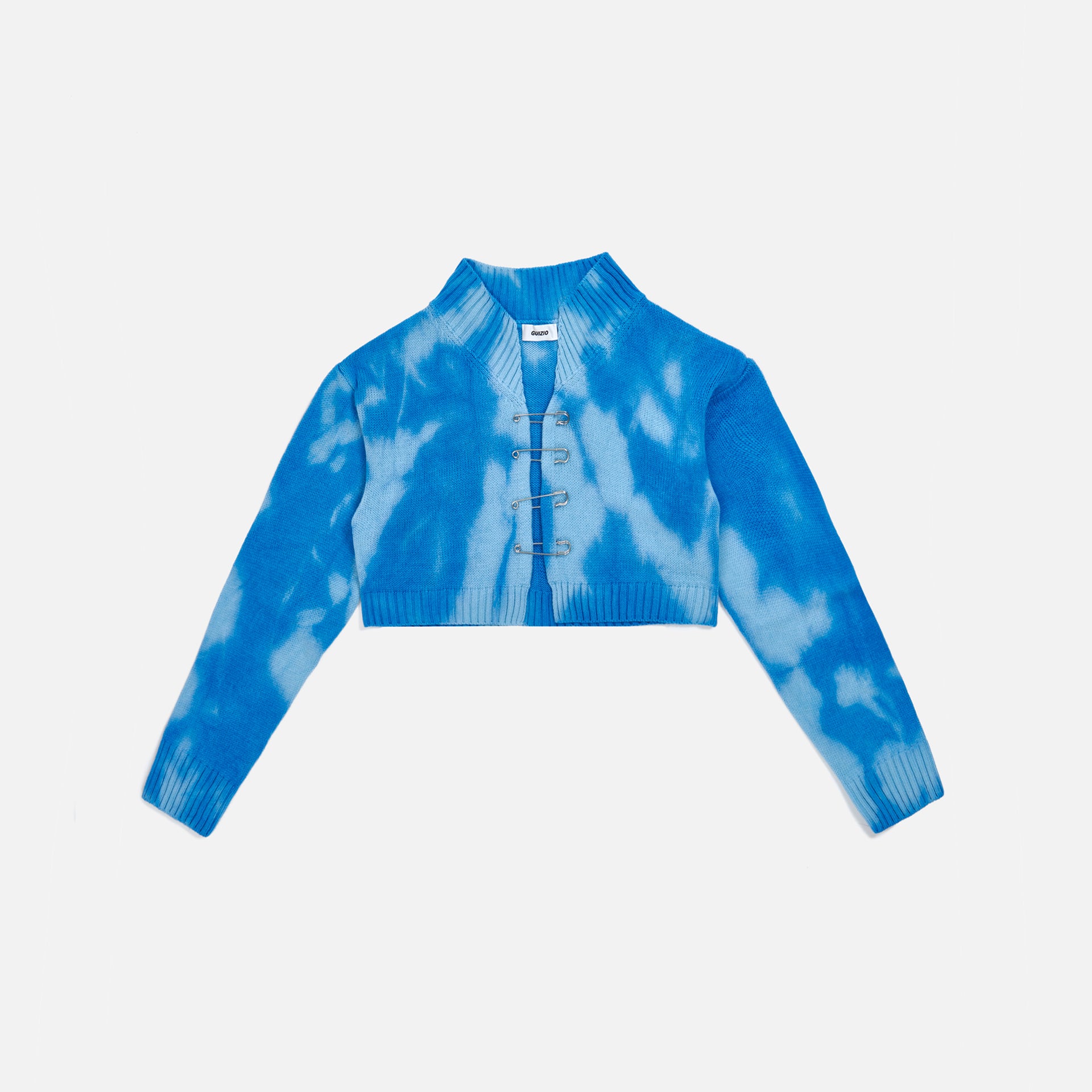 Danielle Guizio Knit Safety Pin Sweater - Corydalis Blue