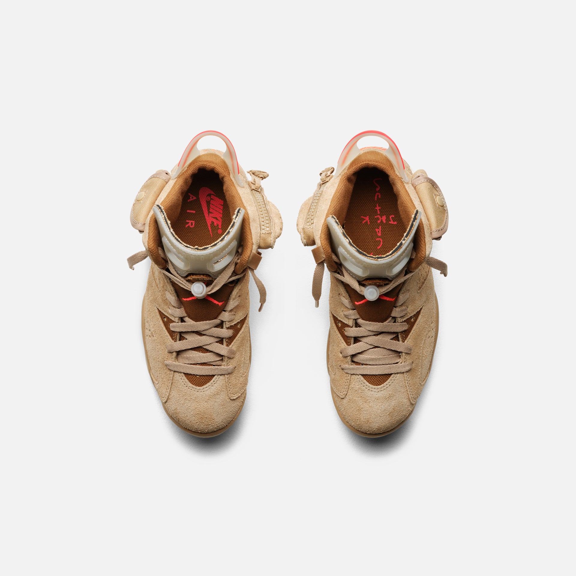 Nike x Travis Scott Air Jordan 6 Retro - British Khaki / Sail / Bright Crimson