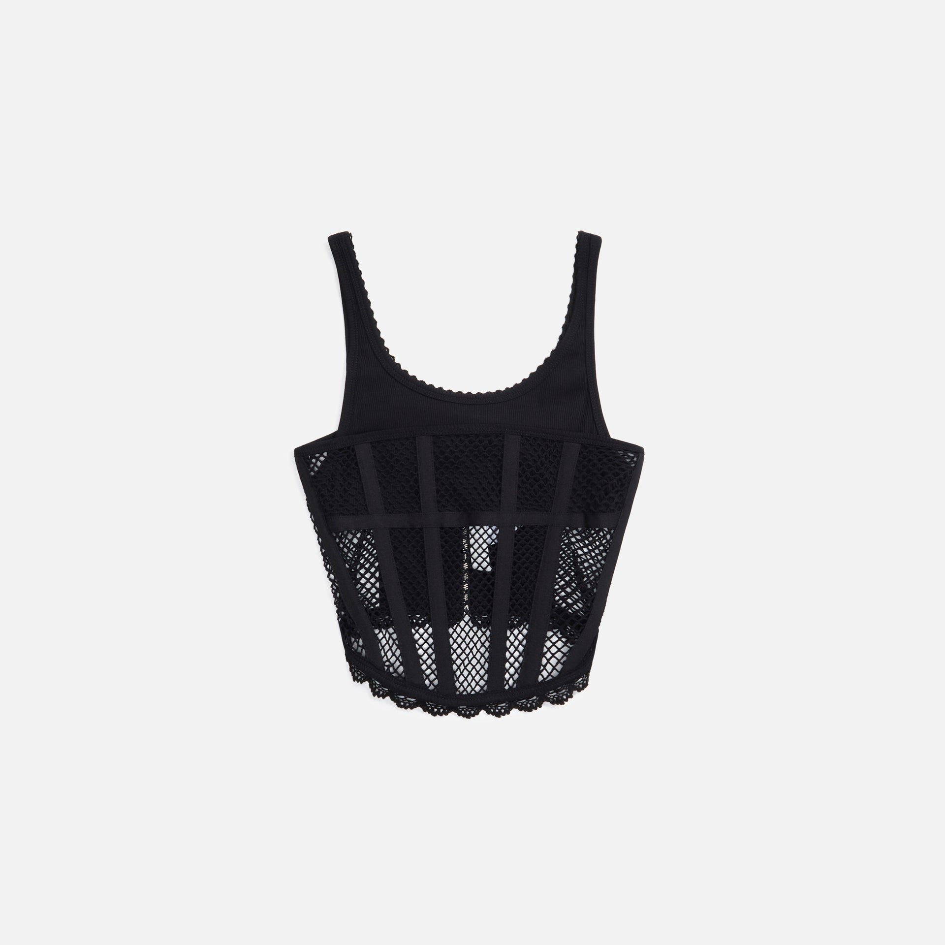 Dion Lee Net Lace Suspeded Corset - Black