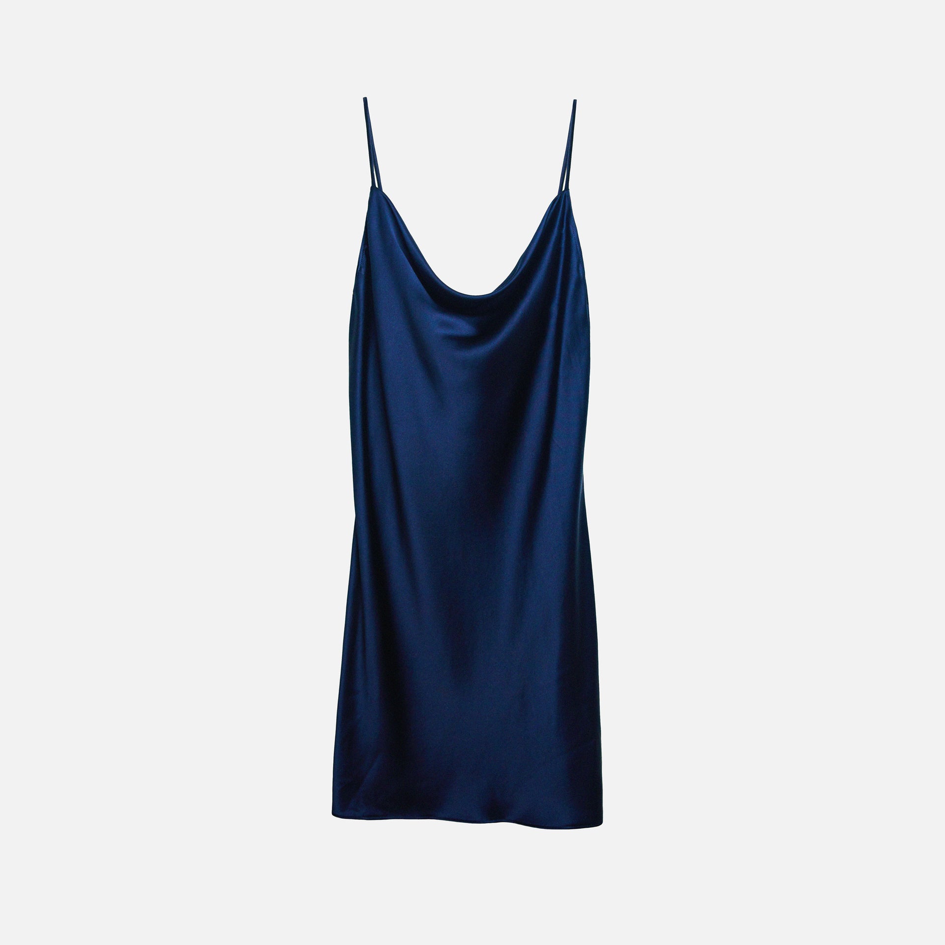 Fleur du Mal Short Cowl Neck Slip - Spring Indigo
