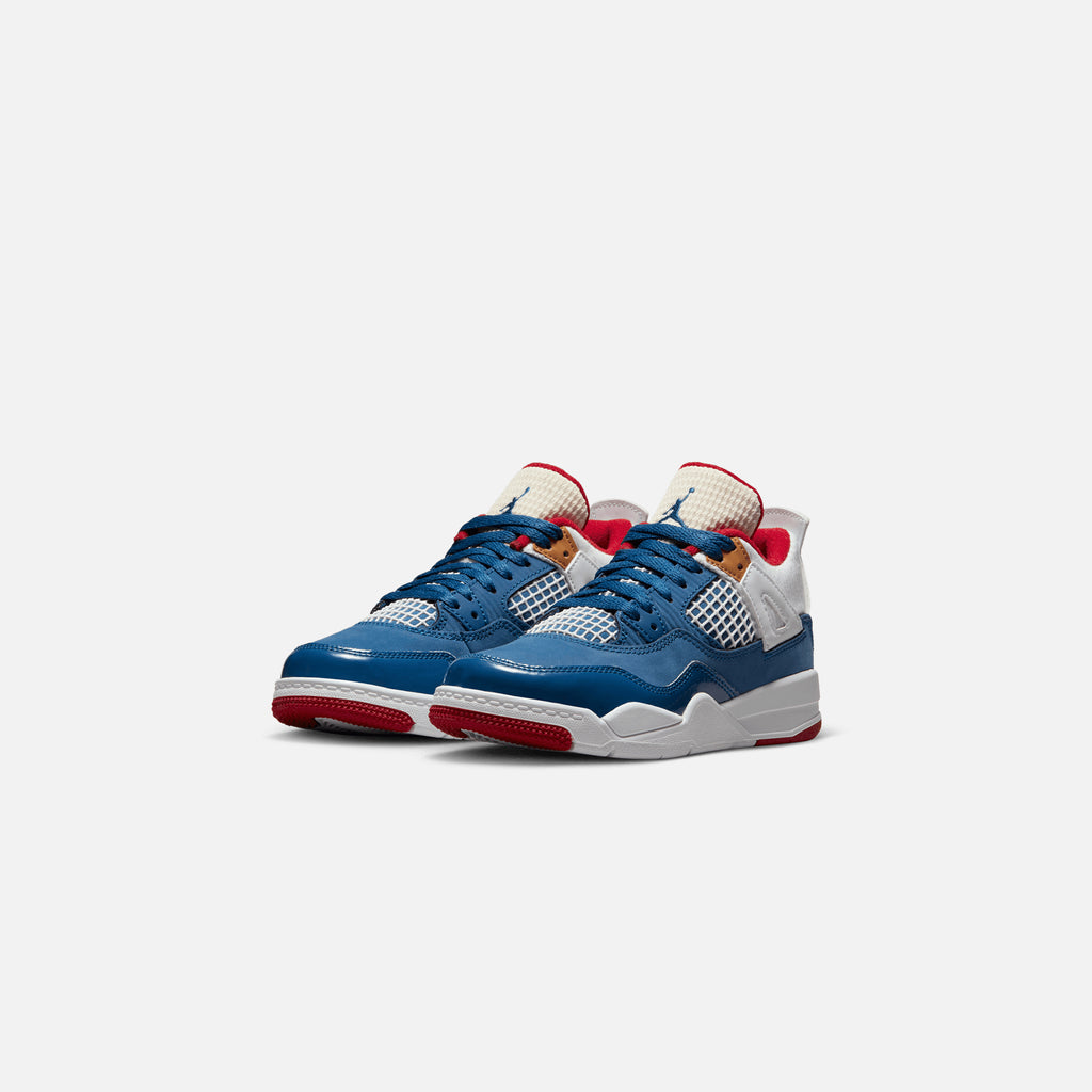 Red and blue jordan 4 online