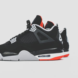 Nike Air Jordan 4 Retro - Black / Fire Red / Cement Grey